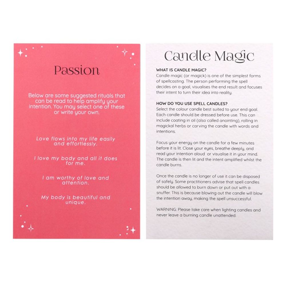 Pack of 12 Passion Spell Candles: 4 - Candles By Gift Moments