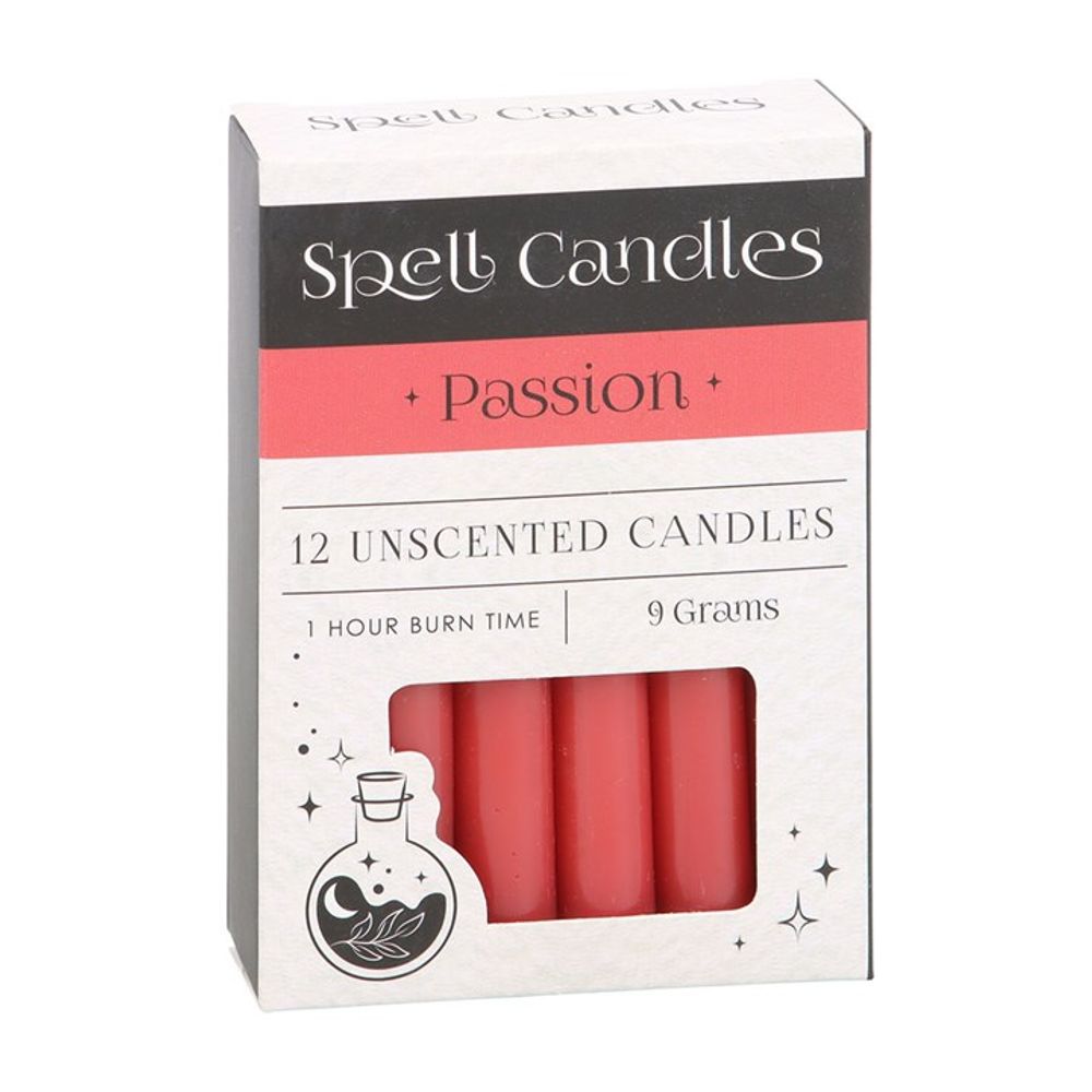 Pack of 12 Passion Spell Candles: 1 - Candles By Gift Moments
