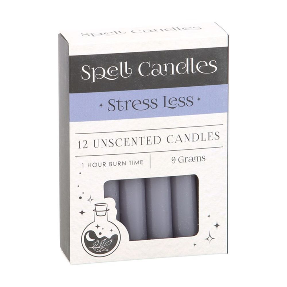 Pack of 12 Stress Less Spell Candles: 1 - Candles By Gift Moments