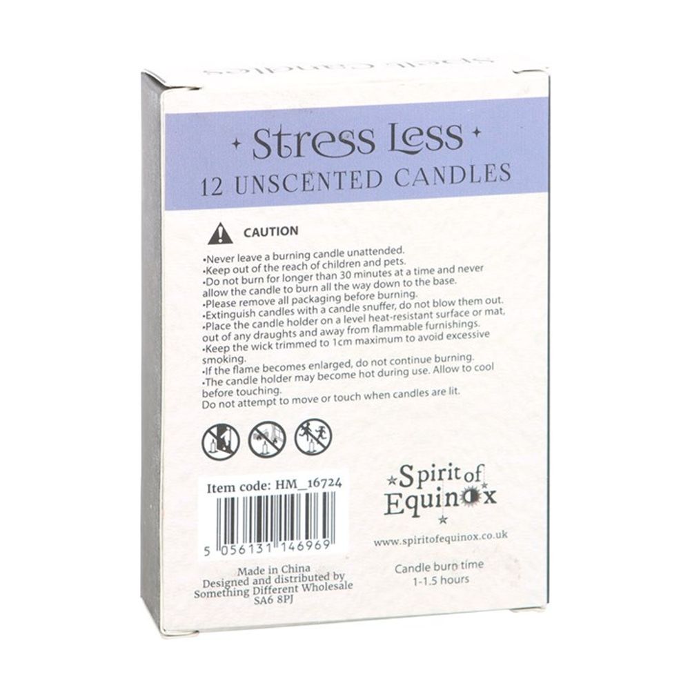 Pack of 12 Stress Less Spell Candles: 2 - Candles By Gift Moments