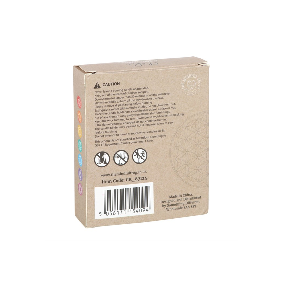 Pack of 14 Unscented Chakra Energy Candles: 4 - Candles By Gift Moments