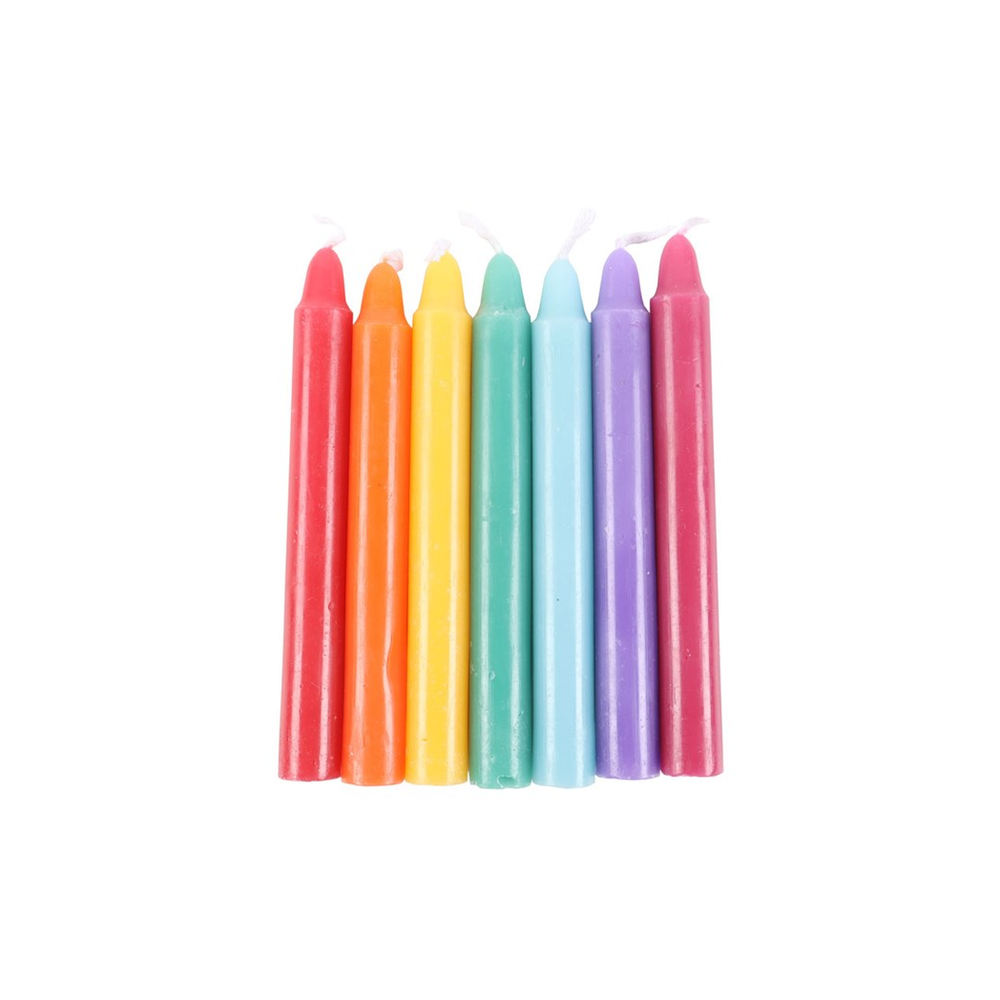 Pack of 14 Unscented Chakra Energy Candles: 2 - Candles By Gift Moments