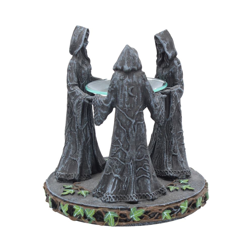 Pagan Magik Circle Triple Moon Oil Burner. (16cm): 5 - Oil Burner By NN Designs