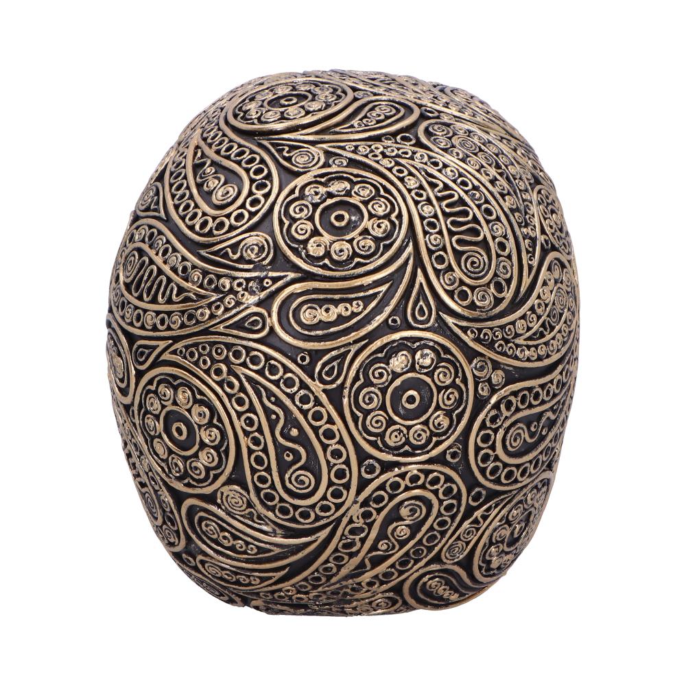 Paisley Black and Gold Skull Head 15cm: 4 - Figures & Collectables By Gift Moments