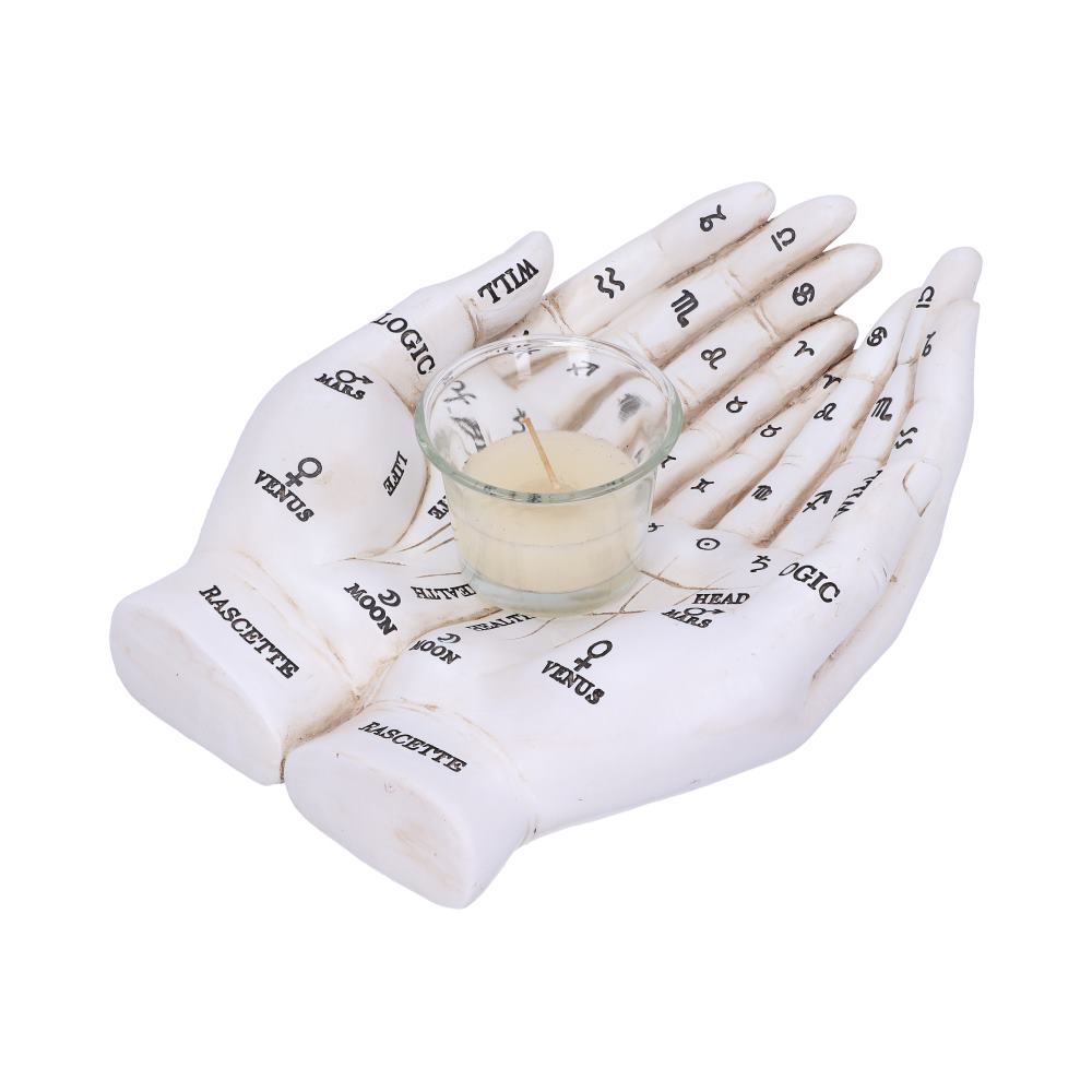 Palmist’s Guide White Chiromancy Hands Candle Holder - Shop Candles & Holders At Gift Moments - 3