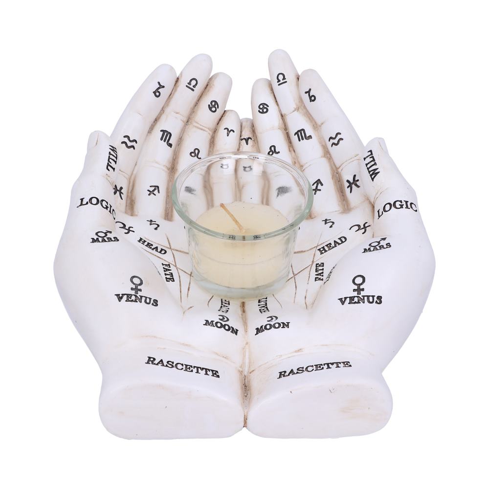 Palmist’s Guide White Chiromancy Hands Candle Holder - Shop Candles & Holders At Gift Moments - 2