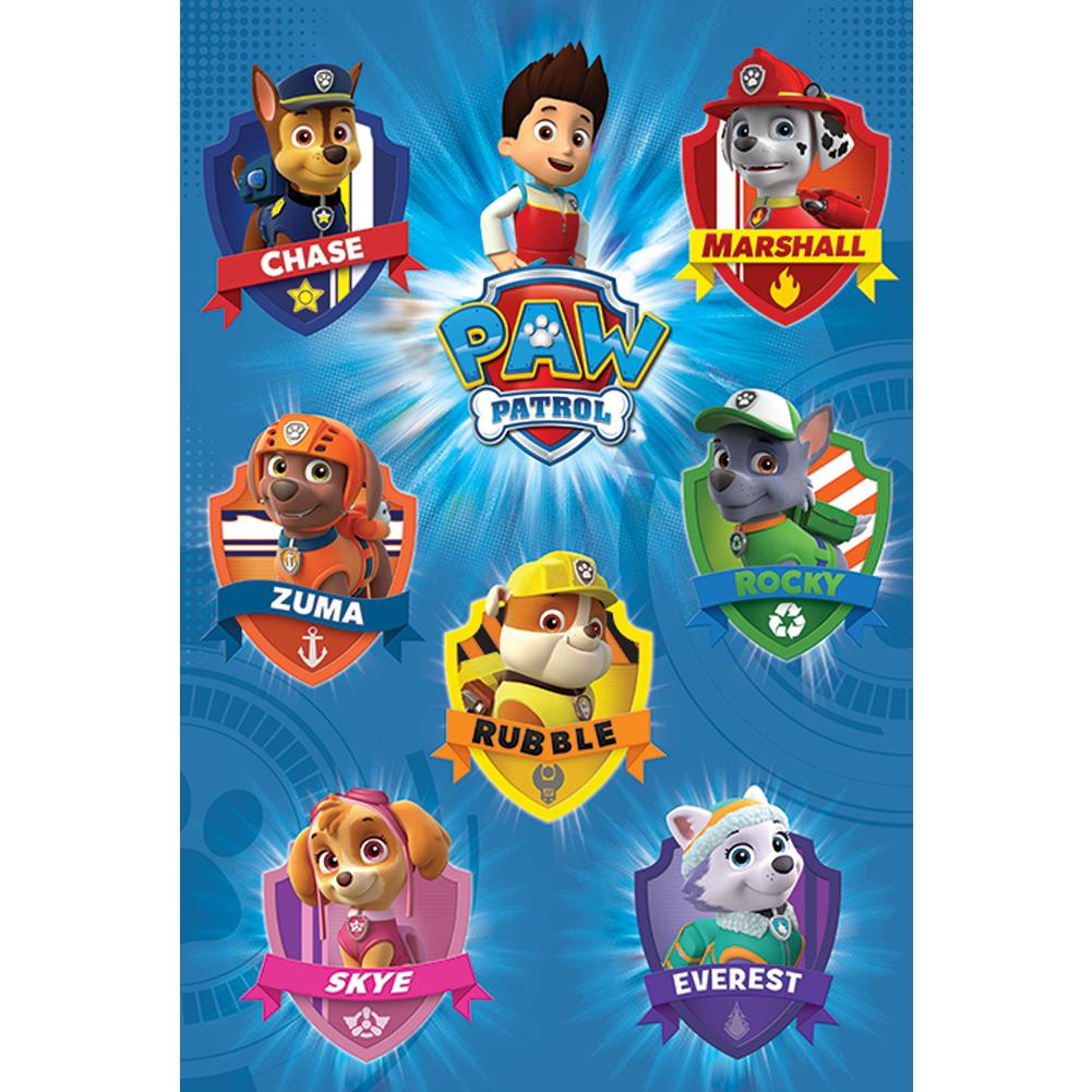 Paw Patrol Poster Crests 74 - Shop Posters At Gift Moments - 1