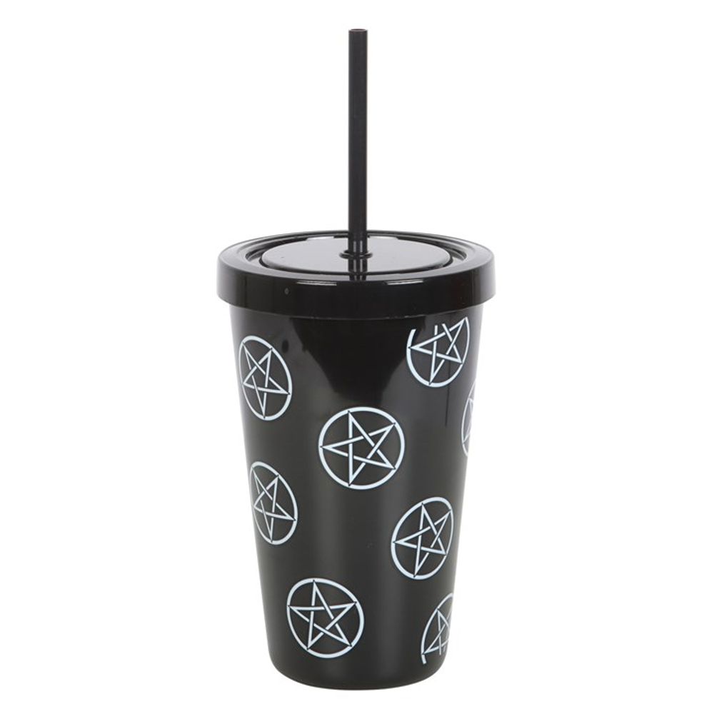 Pentagram Plastic Tumbler with Straw: 3 - By Gift Moments