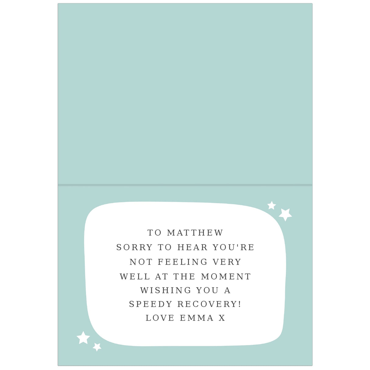 Personalise With Your Own Message Card: 4 - Greeting Cards By Gift Moments