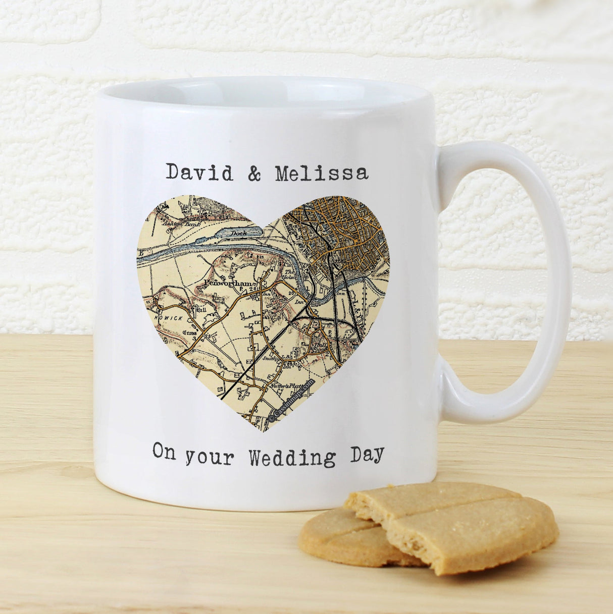 Personalised 1896 - 1904 Revised New Map Heart Mug: 4 - Mugs By Gift Moments