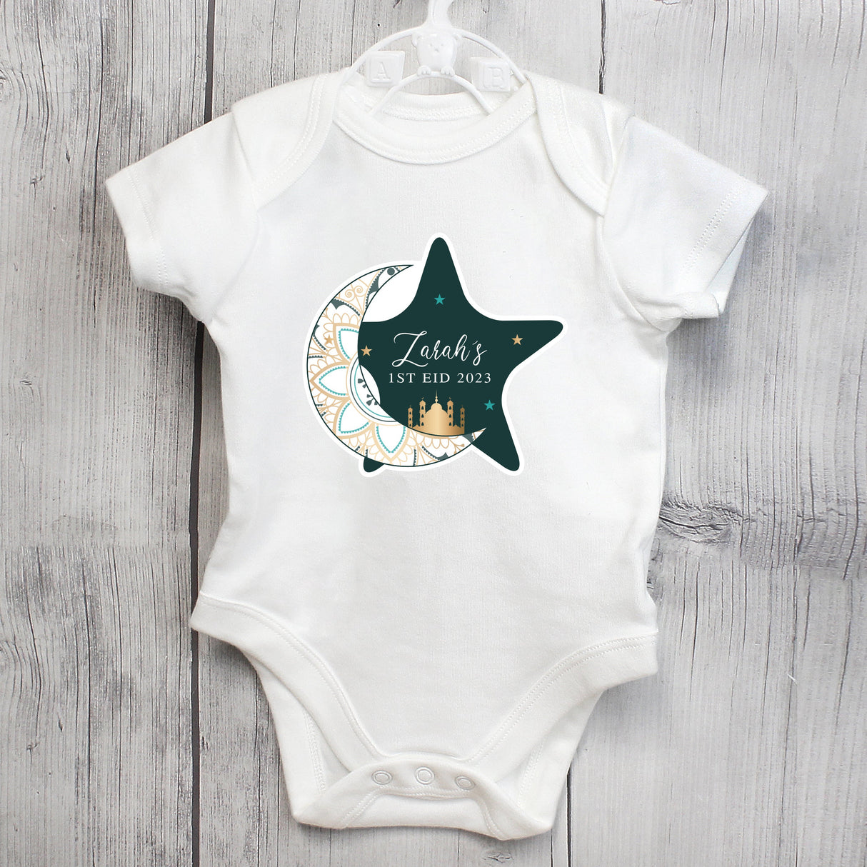 Personalised 1st Eid 0-3 Months Baby Vest: 2 - Baby Clothing By Gift Moments