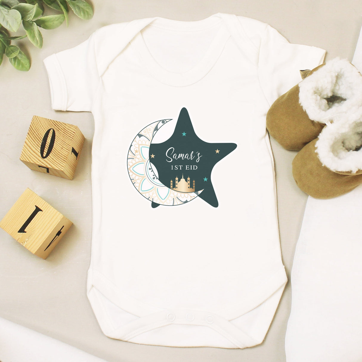 Personalised 1st Eid 0-3 Months Baby Vest: 1 - Baby Clothing By Gift Moments