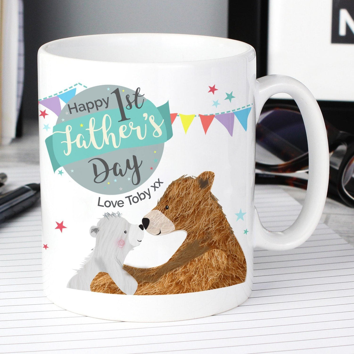 Personalised 1st Father’s Day Daddy Bear Mug: 2 - Mugs By Gift Moments
