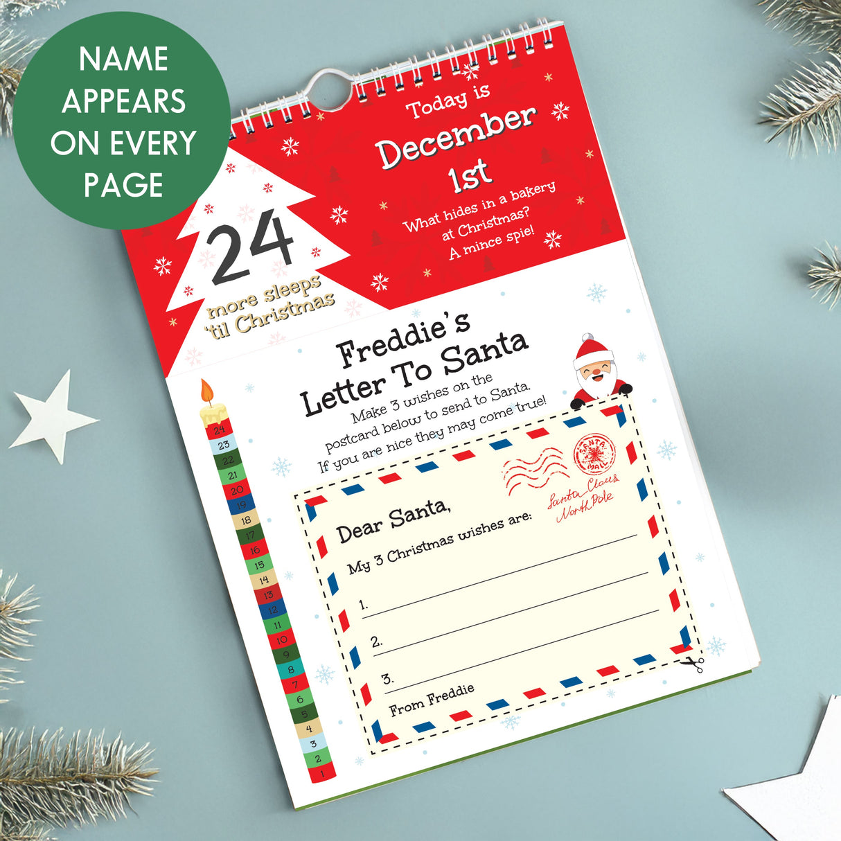Personalised 24 Sleeps Christmas Activity Advent Calendar - Shop Advent Calendars At Gift Moments - 8