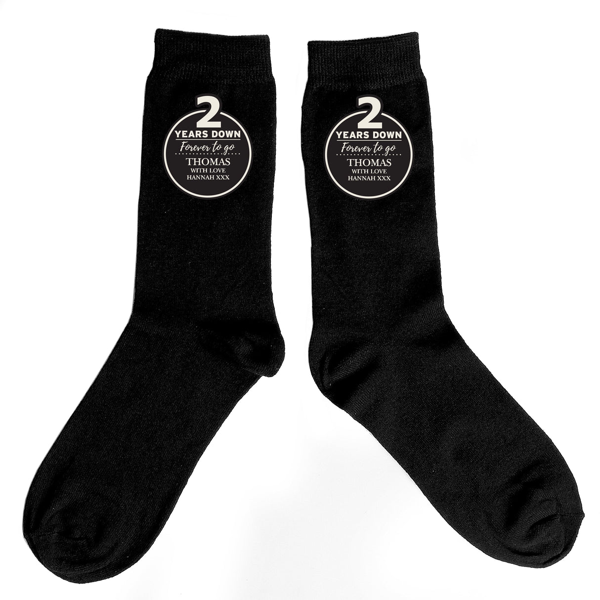 Personalised 2nd Anniversary Mens Socks: 4 - Clothing By Gift Moments