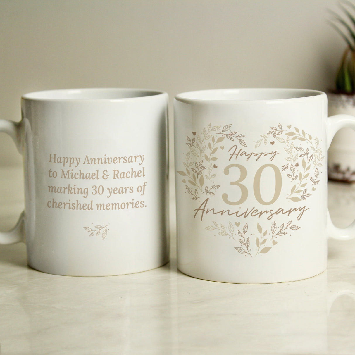 Personalised 30th Pearl Wedding Anniversary Mug: 3 - Mugs By Gift Moments