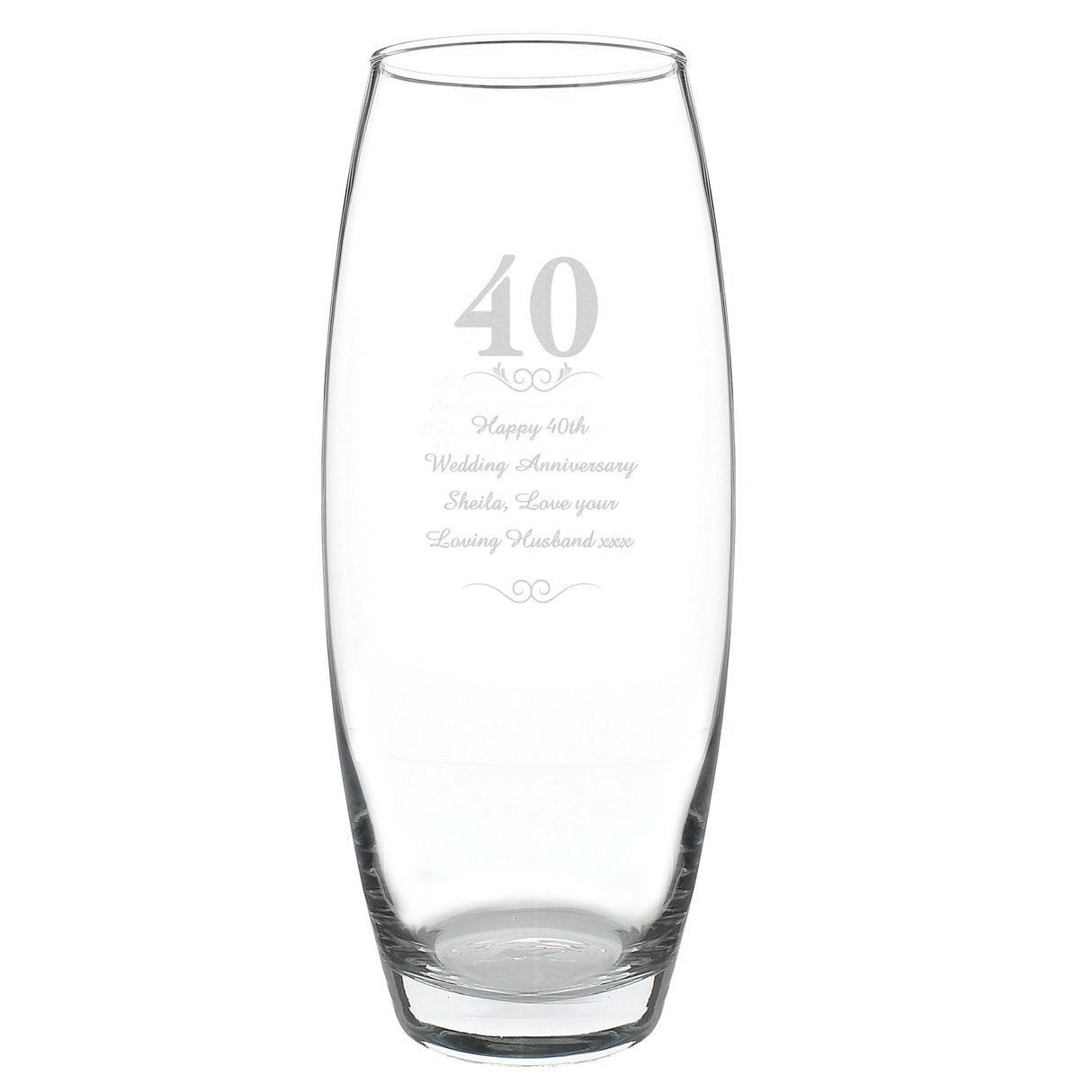Personalised 40 Years Bullet Vase: 2 - Vases By Gift Moments