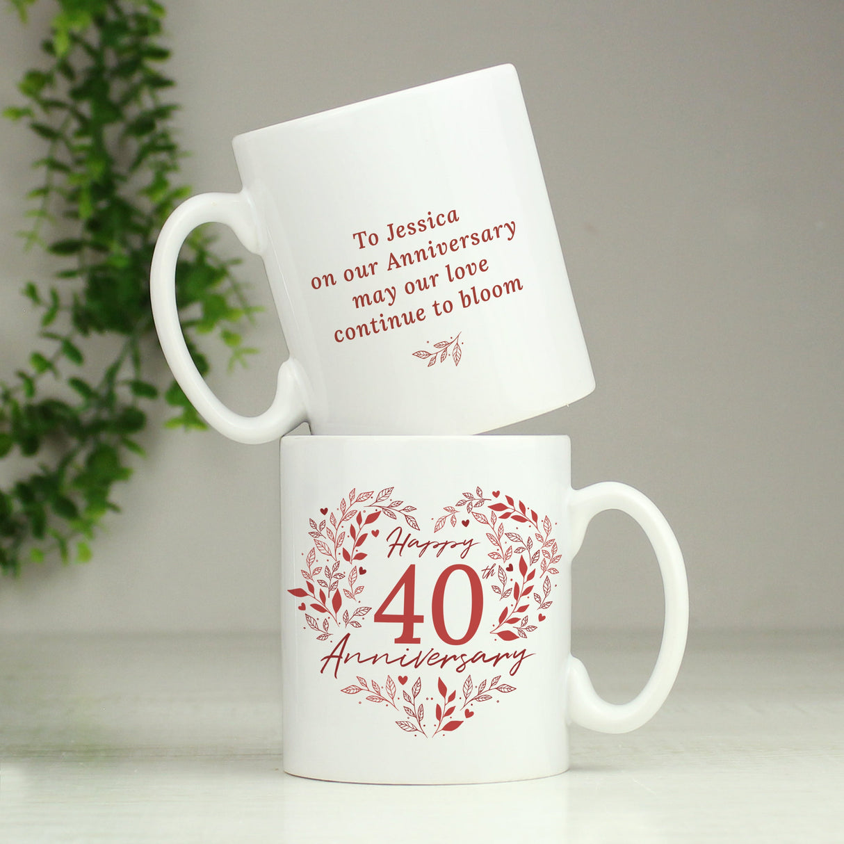 Personalised 40th Ruby Wedding Anniversary Mug: 4 - Mugs By Gift Moments