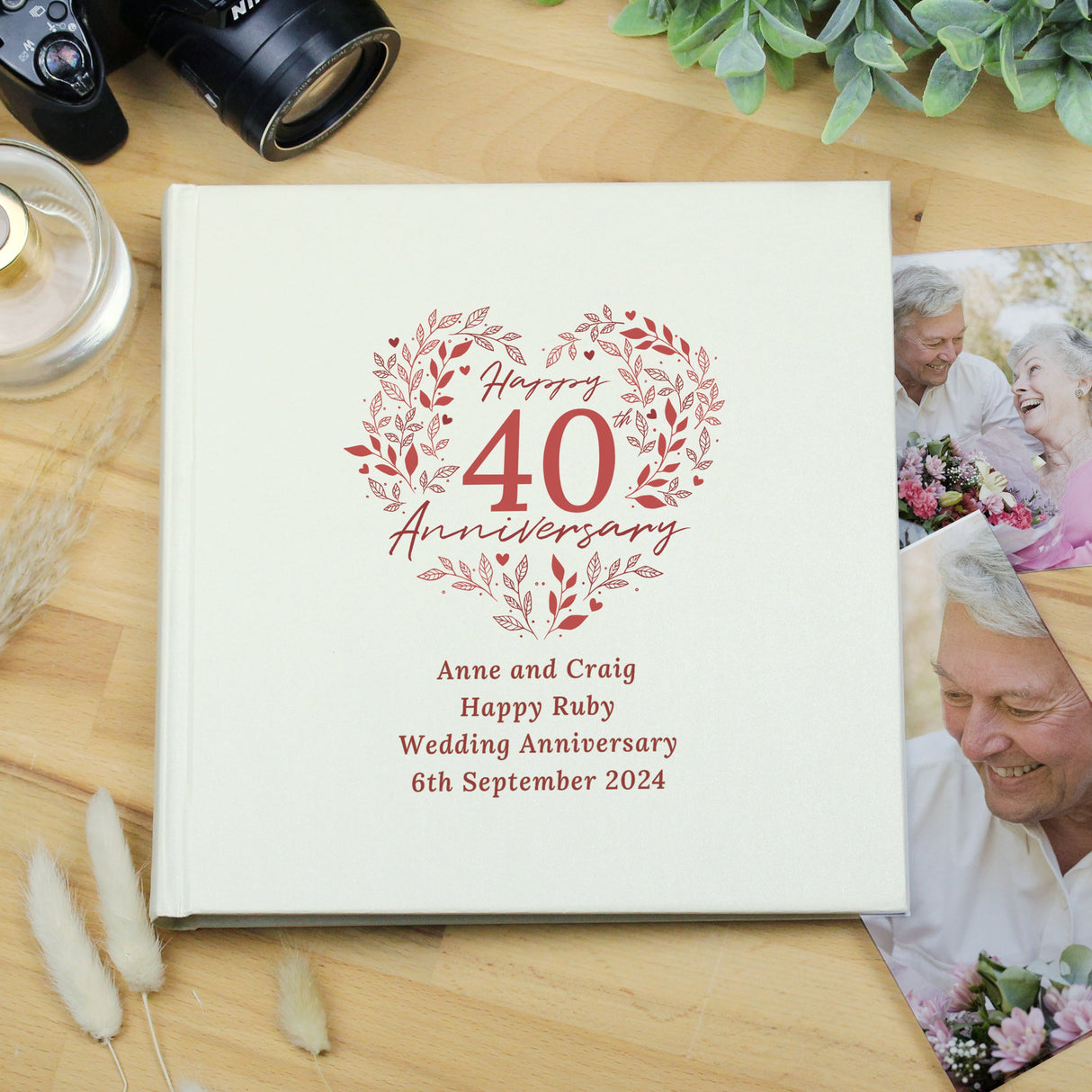 Personalised 40th Ruby Wedding Anniversary Photo Album - Shop Photo Albums At Gift Moments - 4