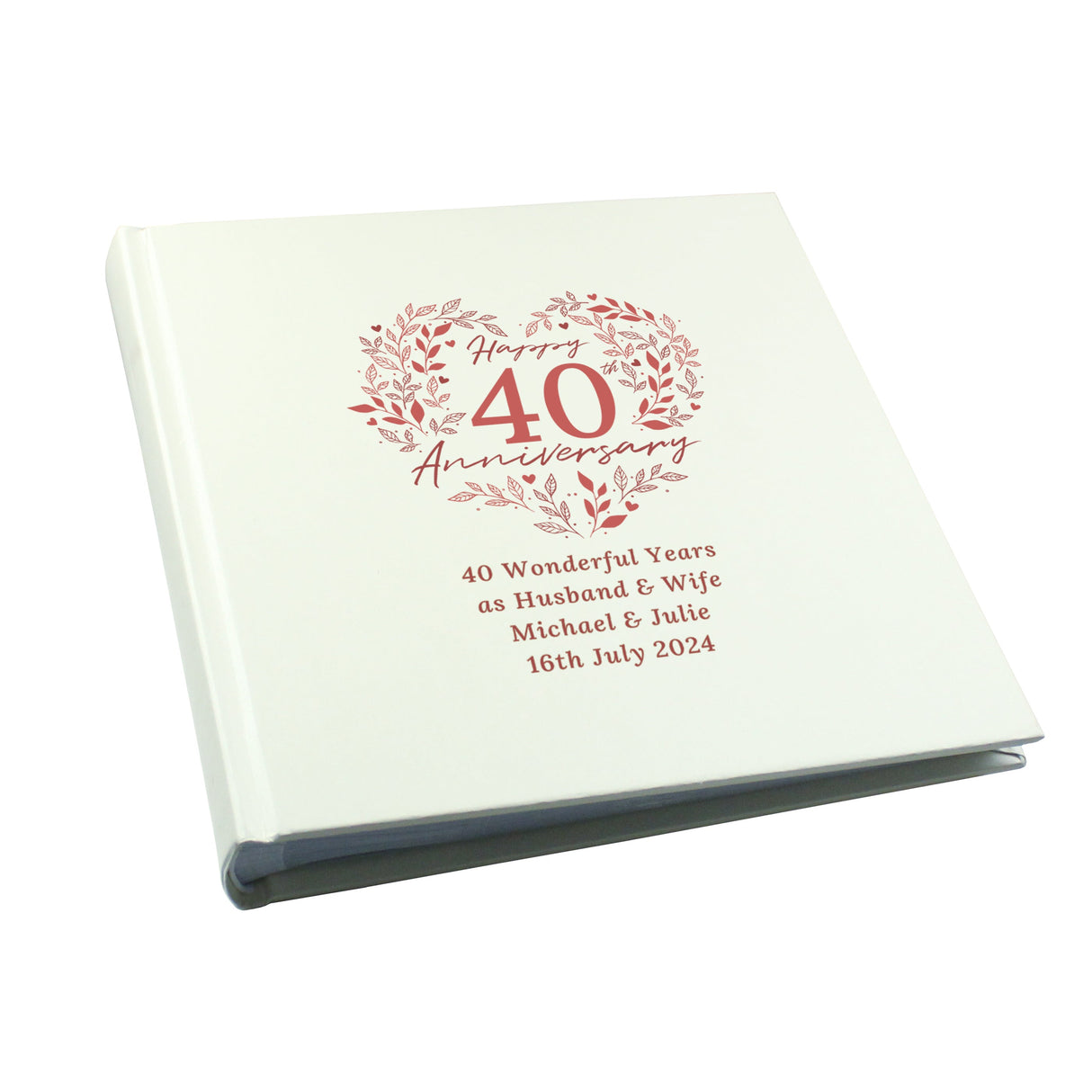 Personalised 40th Ruby Wedding Anniversary Photo Album - Shop Photo Albums At Gift Moments - 5