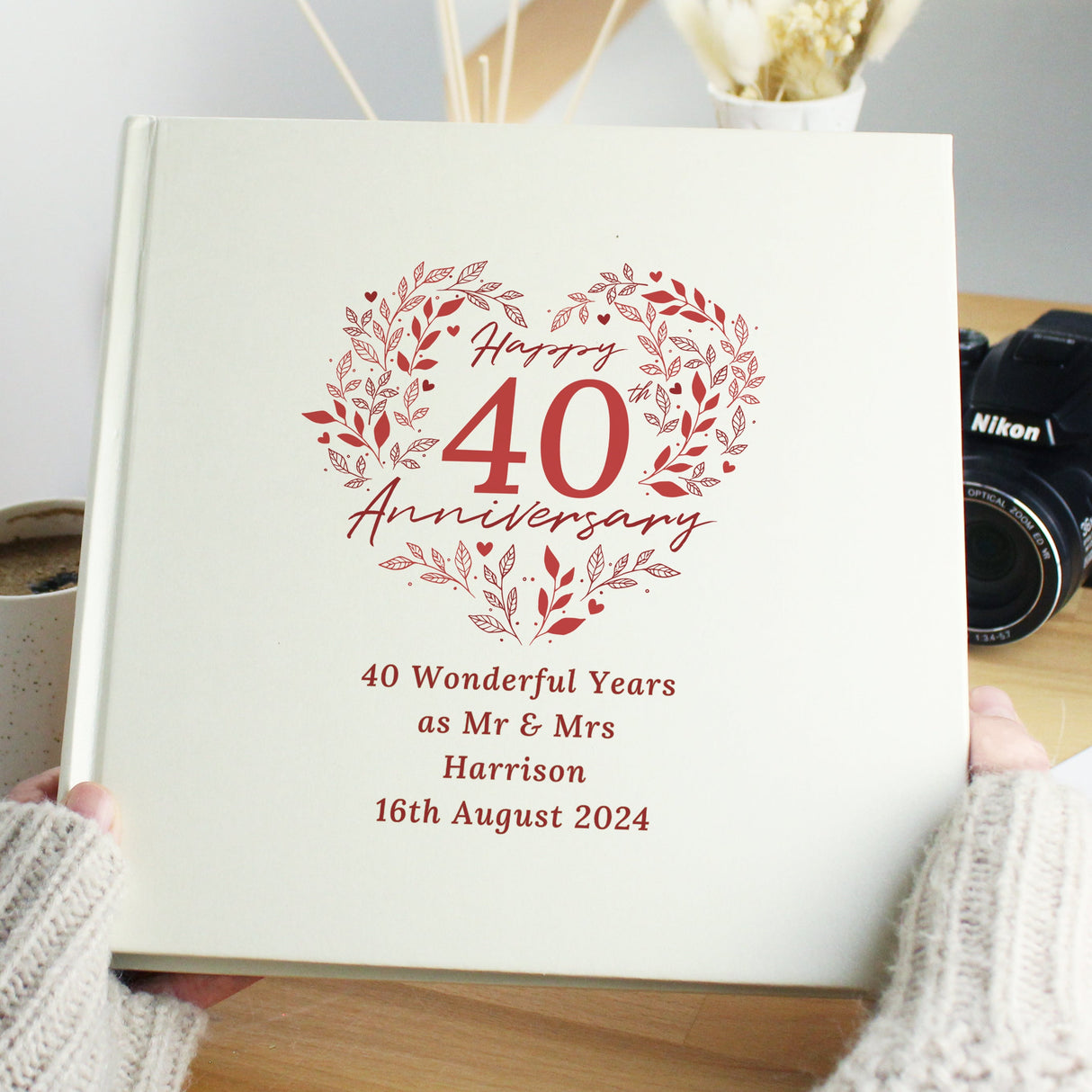 Personalised 40th Ruby Wedding Anniversary Photo Album - Shop Photo Albums At Gift Moments - 2