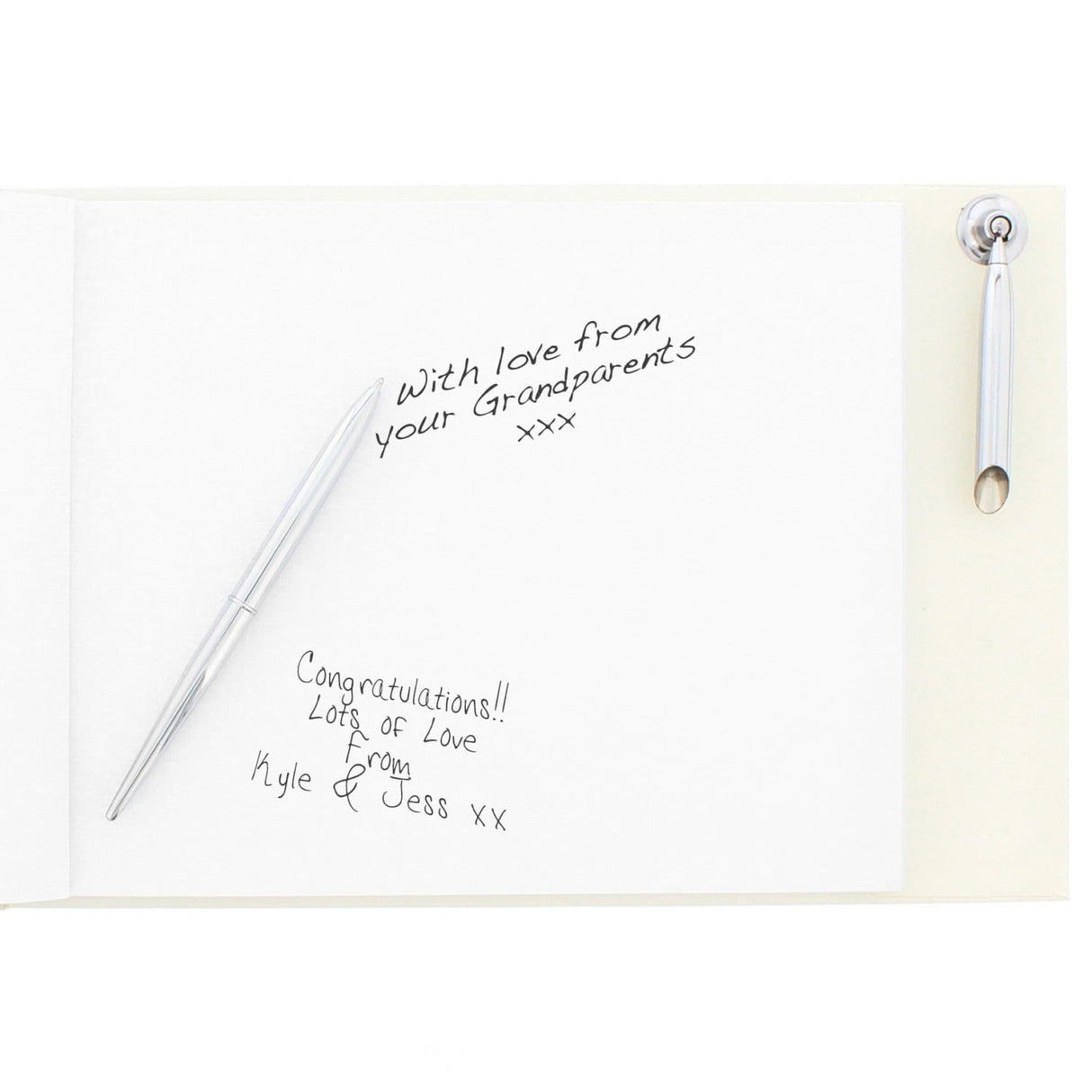 Personalised 50th Golden Anniversary Hardback Guest Book & Pen: 3 - Guest Books By Gift Moments