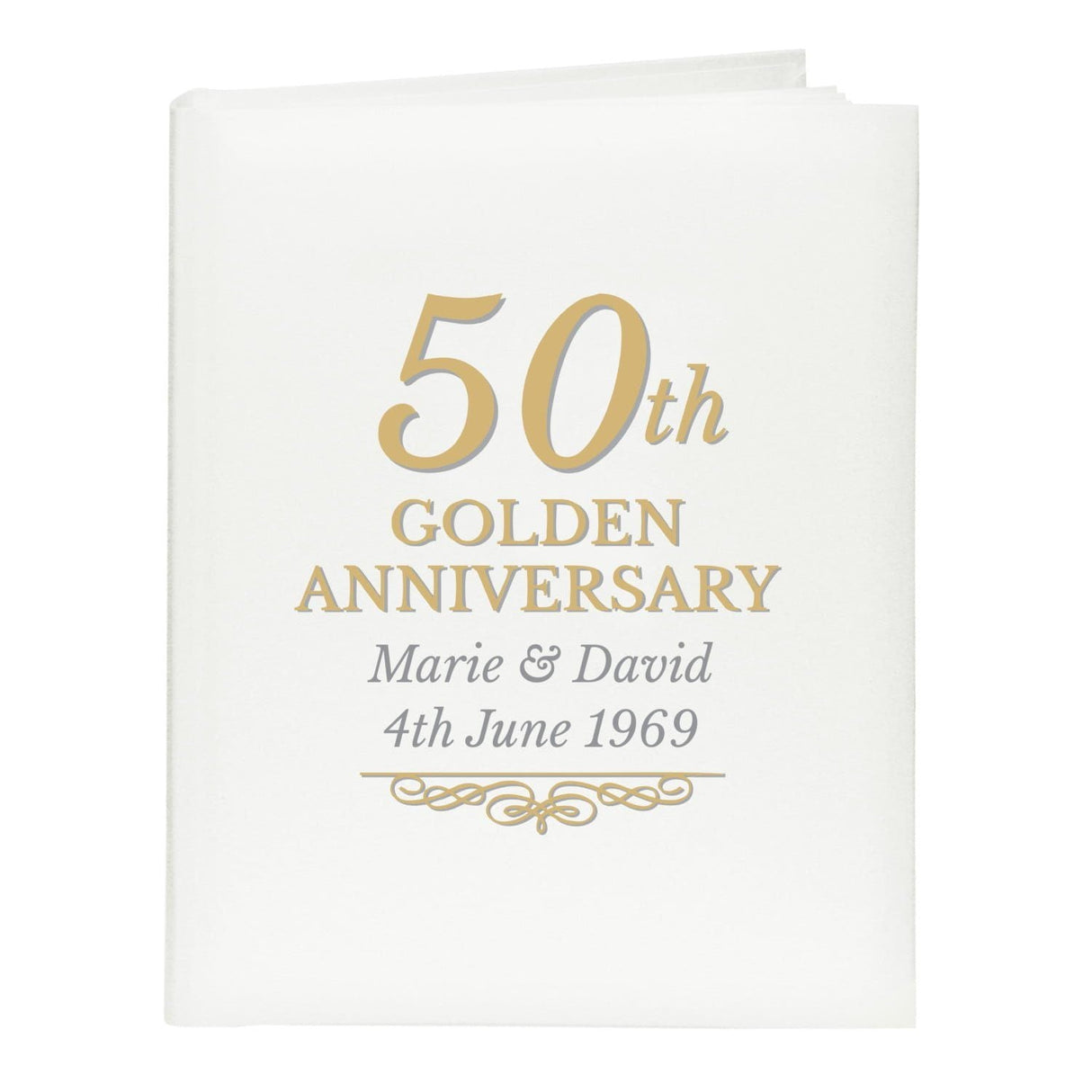 Personalised 50th Golden Anniversary Traditional Photo Album: 3 - Photo Albums By Gift Moments