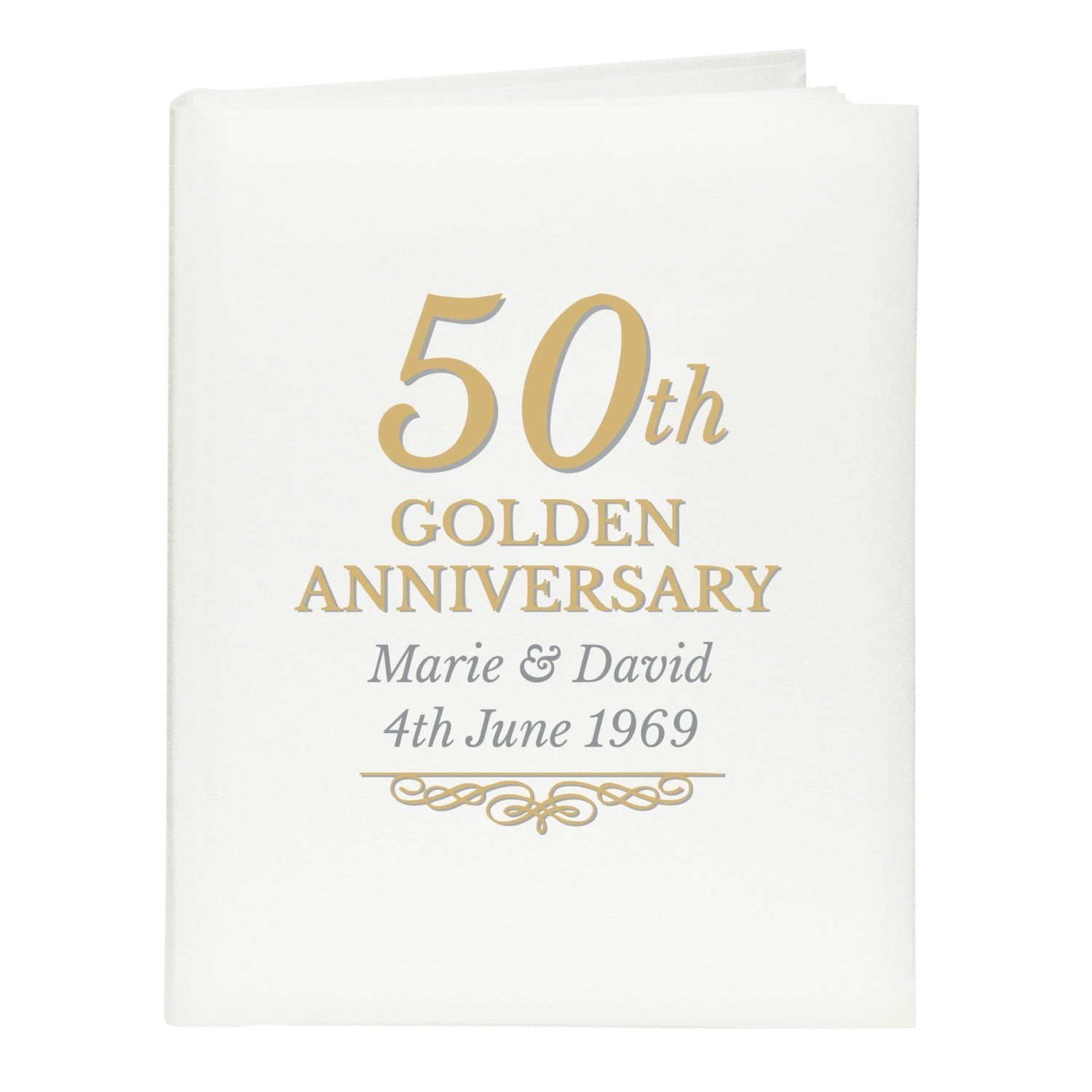 Personalised 50th Golden Anniversary Traditional Photo Album: 3 - Photo Albums By Gift Moments