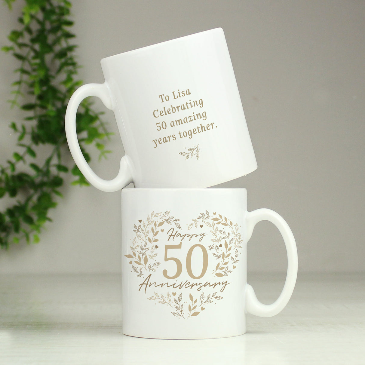 Personalised 50th Golden Wedding Anniversary Mug: 4 - Mugs By Gift Moments