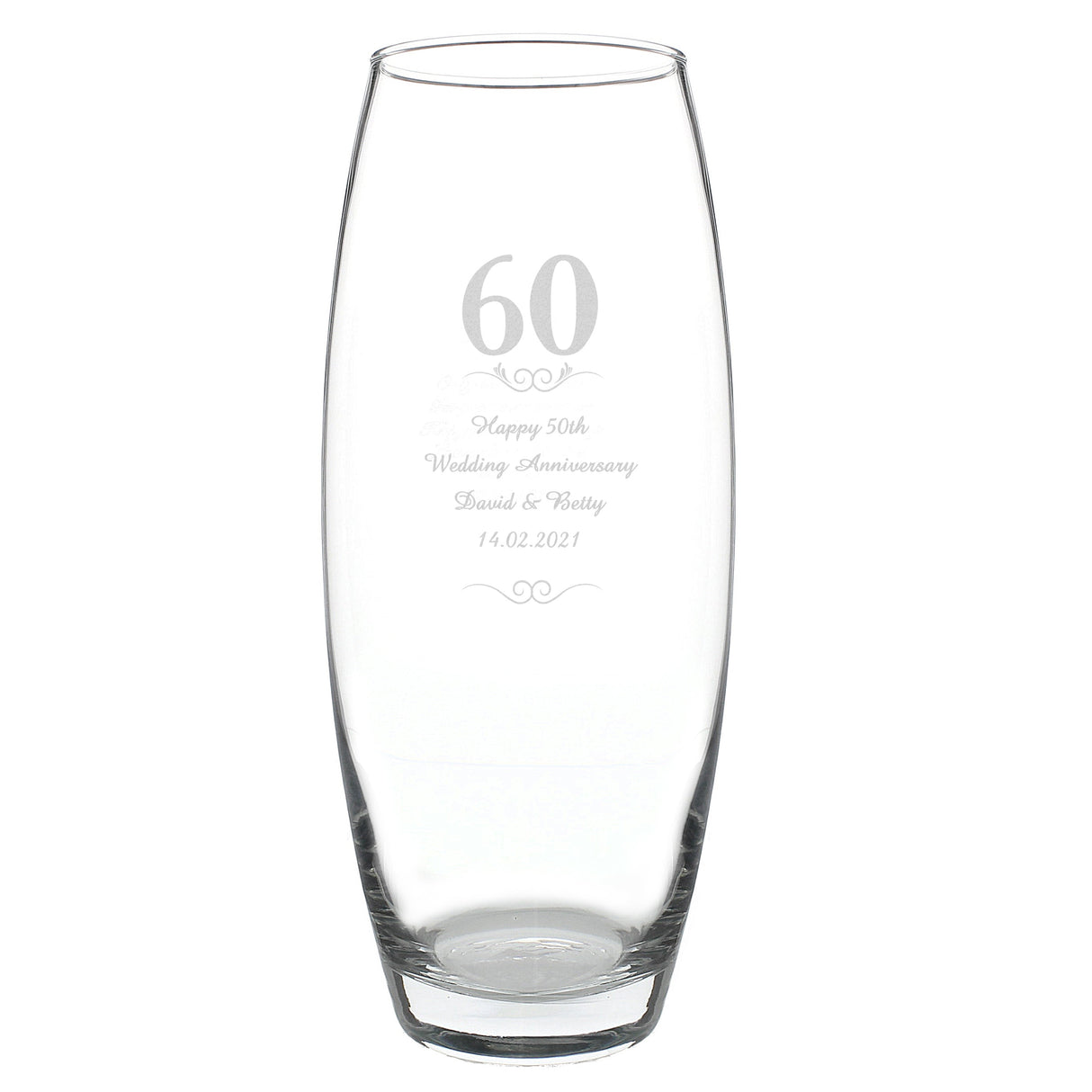 Personalised 60 Years Bullet Vase - Shop Vases At Gift Moments - 2