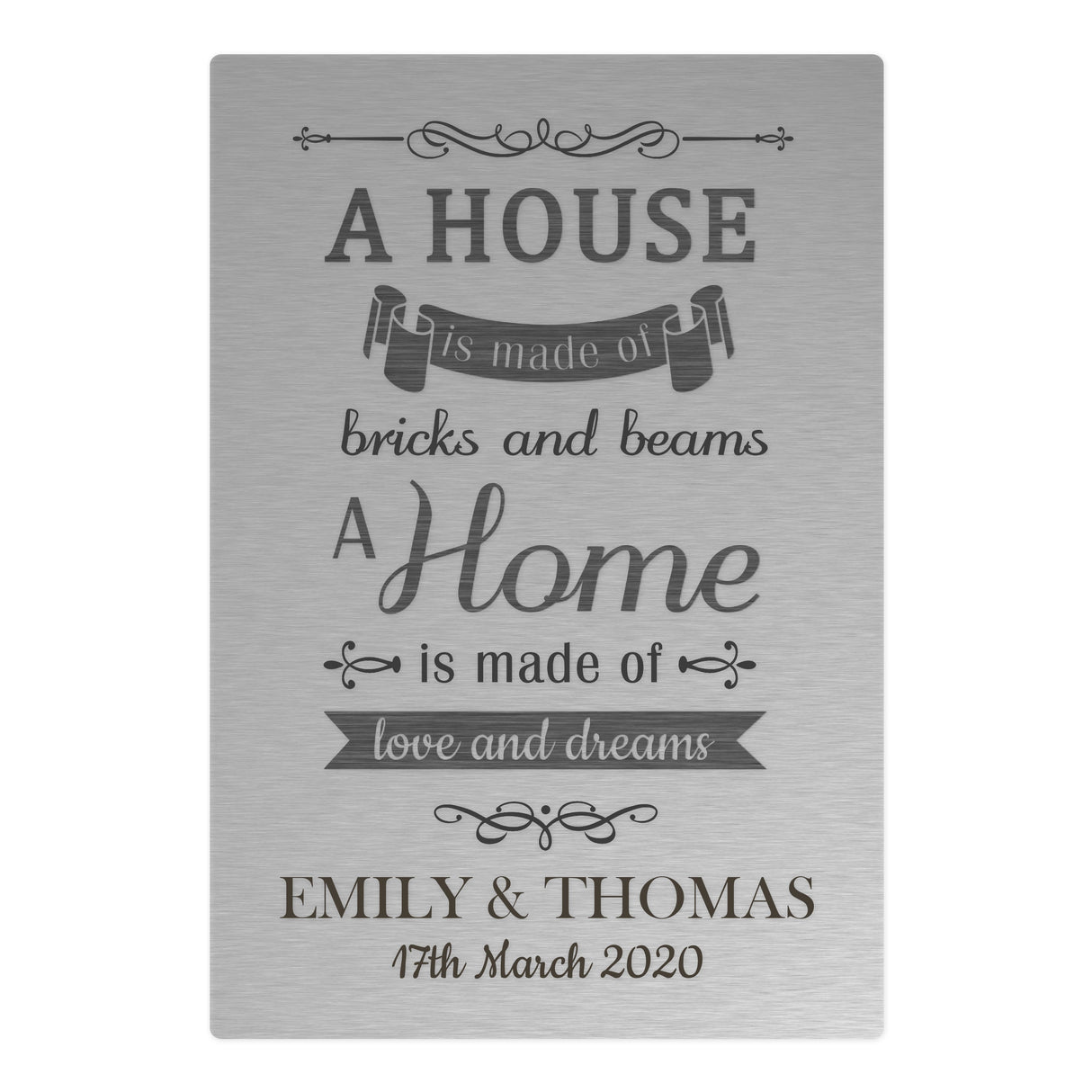 Personalised ’A House Is Made Of...’ Metal Sign - Shop Signs & Plaques At Gift Moments - 3