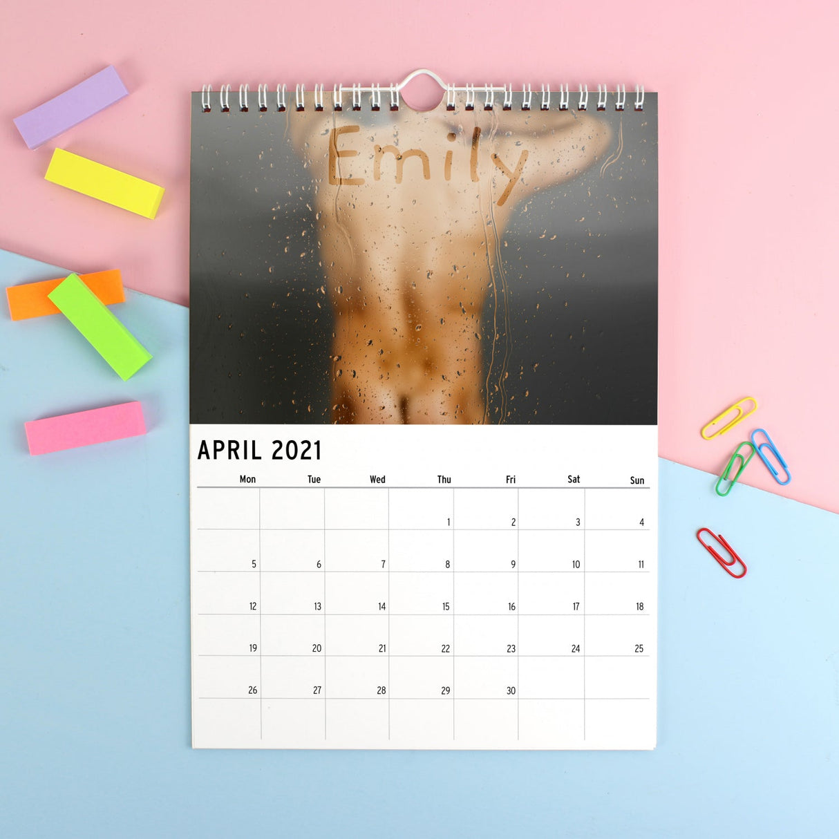 Personalised A4 Hot Hunks Calendar - Shop Calendars & Planners At Gift Moments - 3