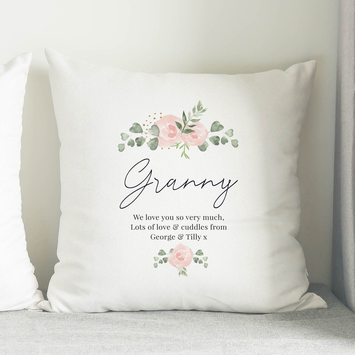 Personalised Abstract Rose Cream Cushion - Shop Cushions At Gift Moments - 2