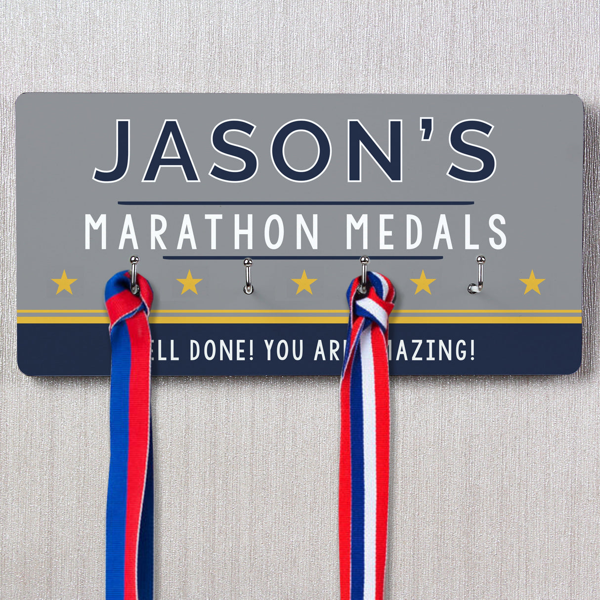 Personalised Achievement Medal Hooks: 2 - Signs & Plaques By Gift Moments