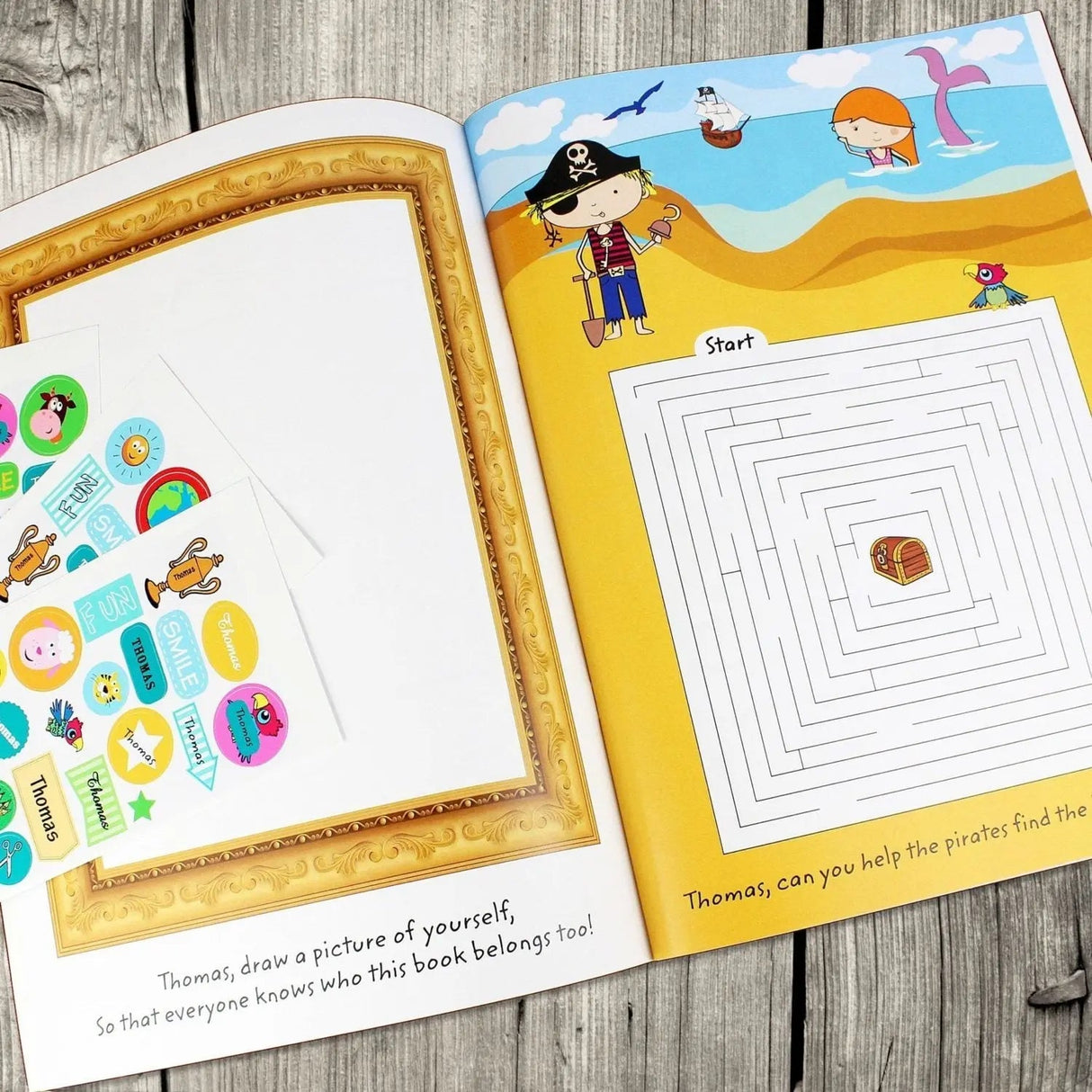 Personalised Activity Book with Stickers: 5 - Books By Gift Moments