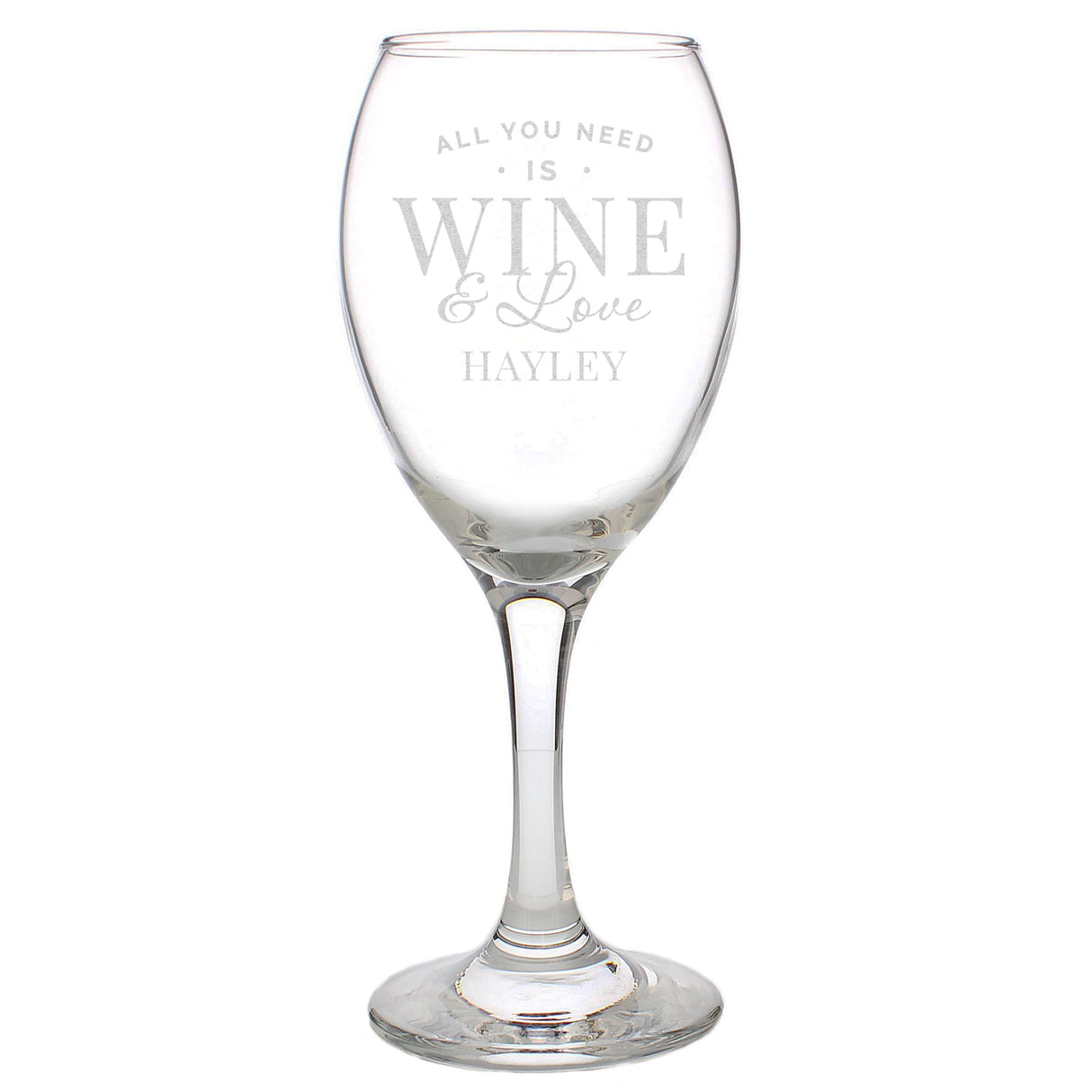 Personalised ’All You Need is Wine’ Wine Glass - Shop Wine Glasses At Gift Moments - 6