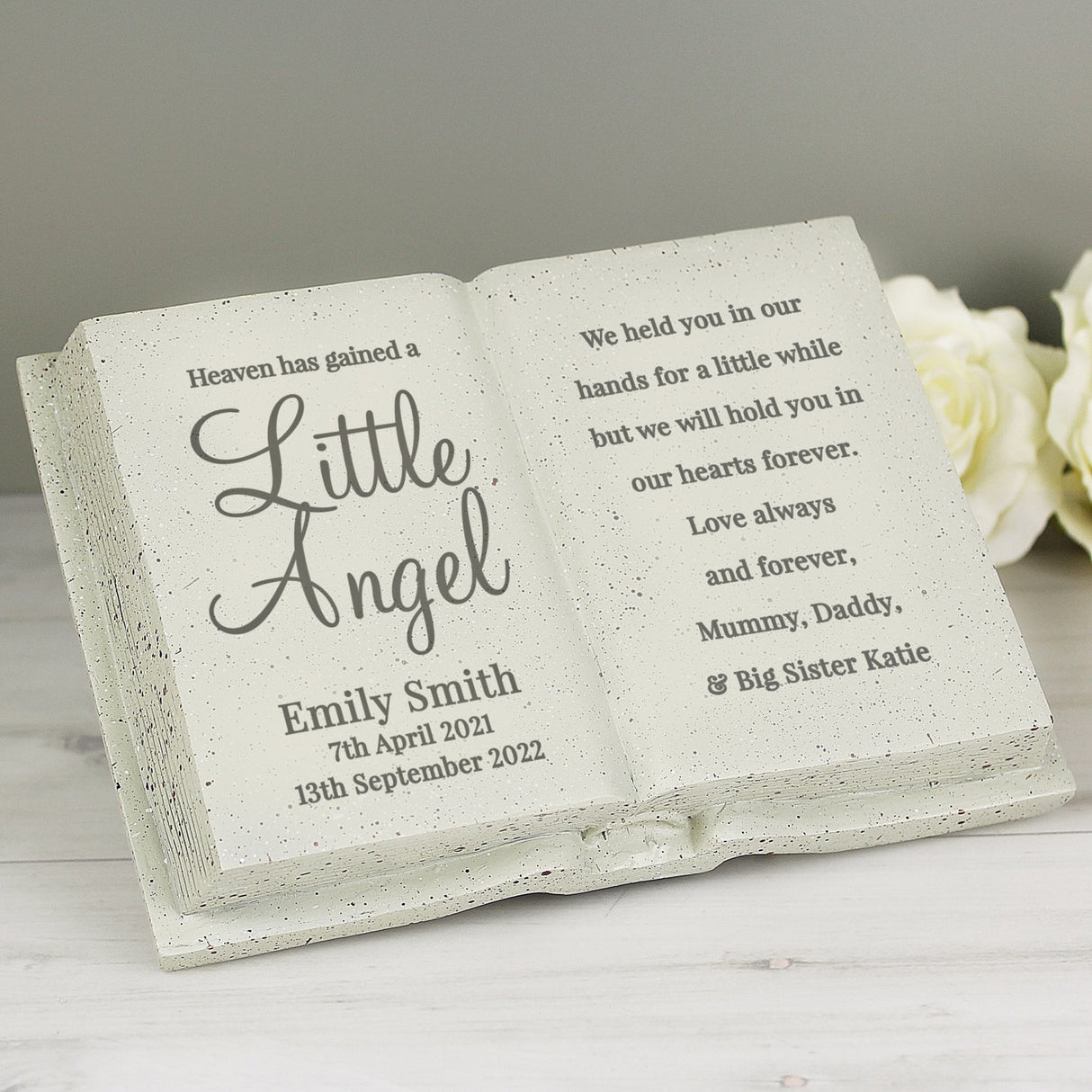 Personalised Angel Memorial Book: 1 - Memorials By Gift Moments
