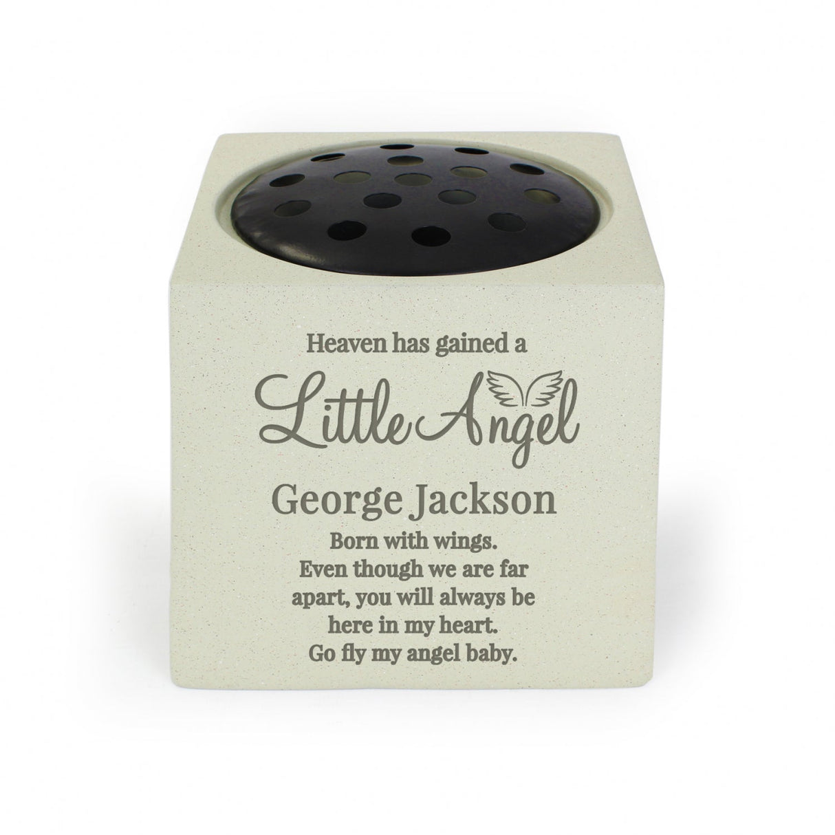 Personalised Angel Memorial Vase - Shop Memorials At Gift Moments - 3