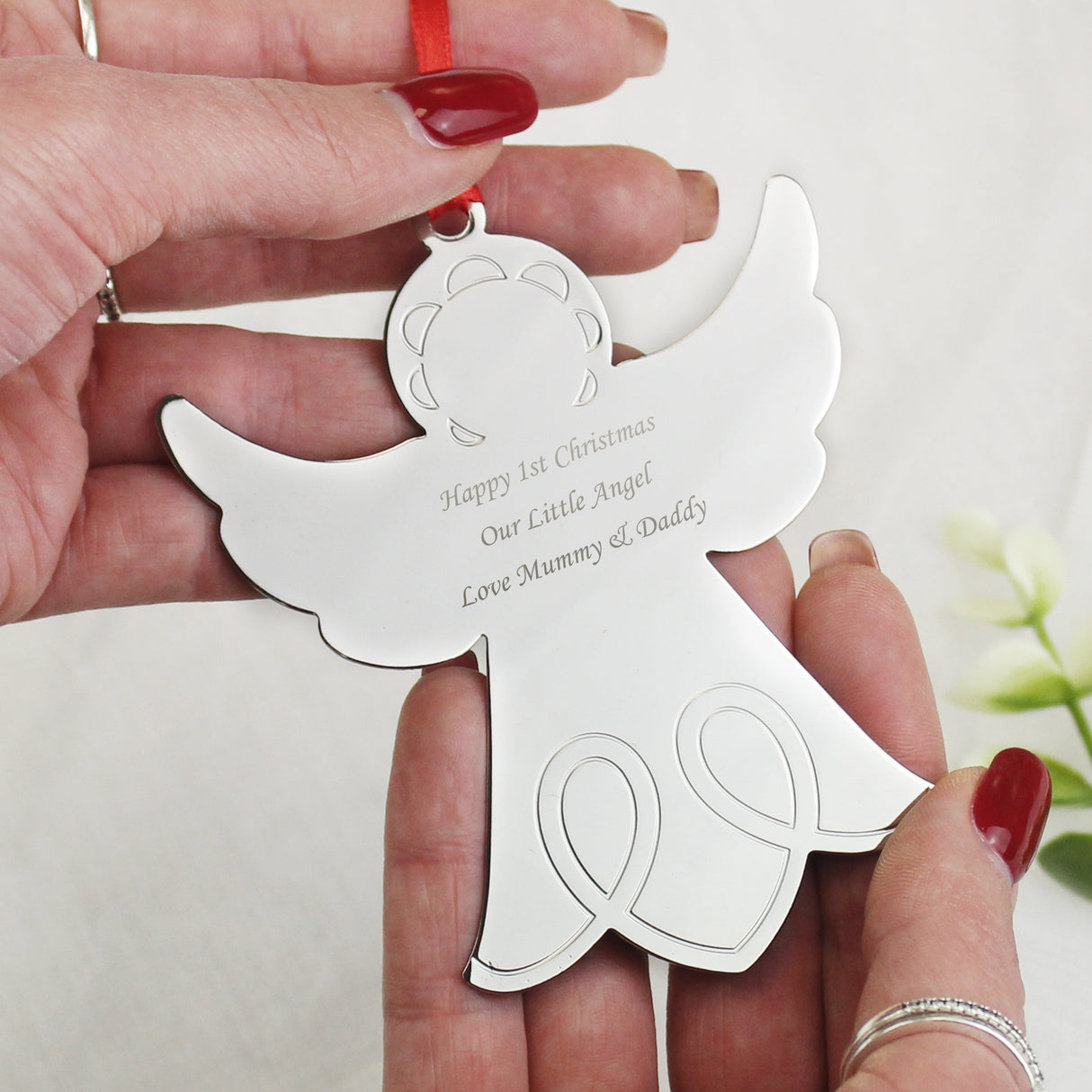 Personalised Angel Tree Decoration: 1 - Christmas Decorations By Gift Moments