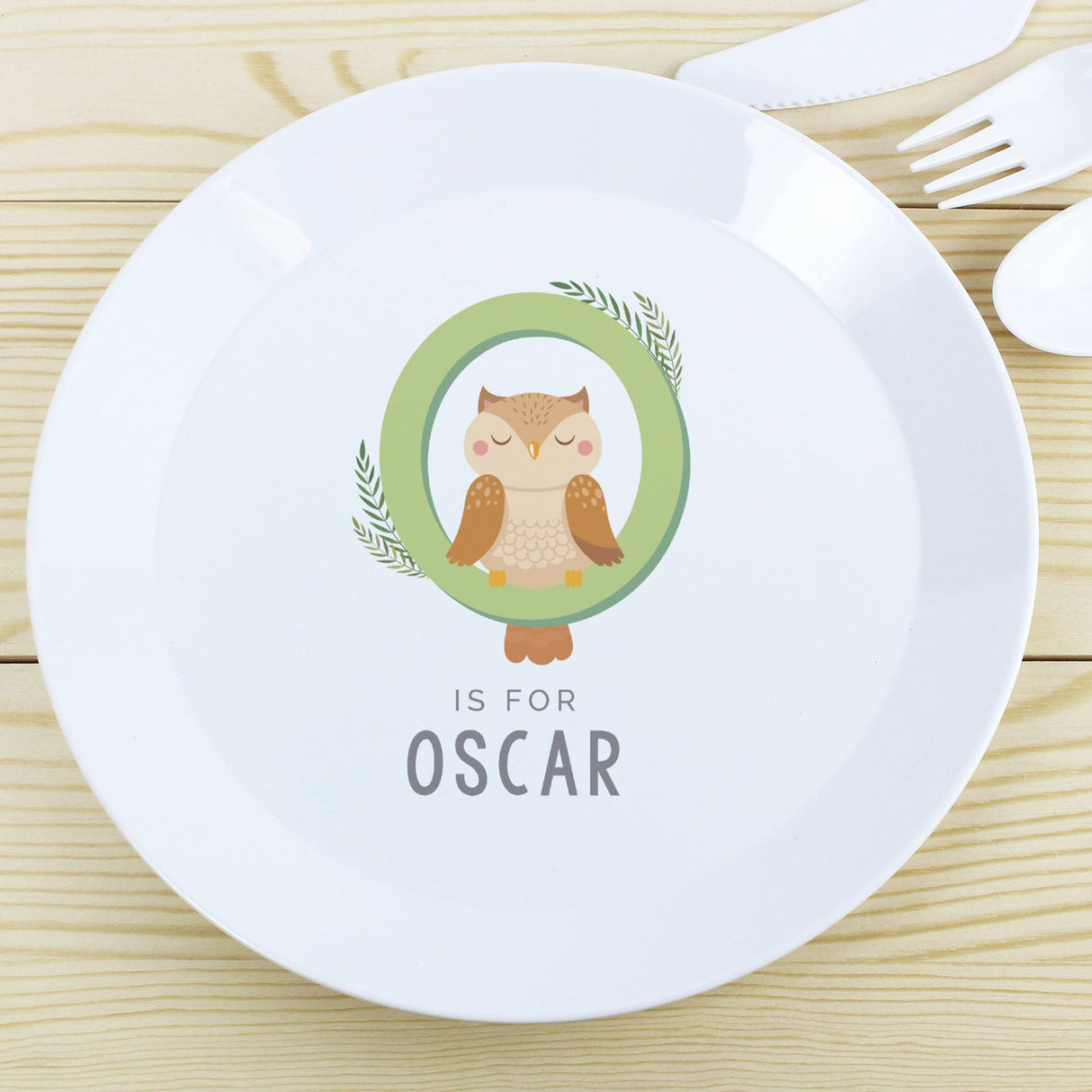 Personalised Animal Alphabet Plastic Plate: 1 - Tableware By Gift Moments