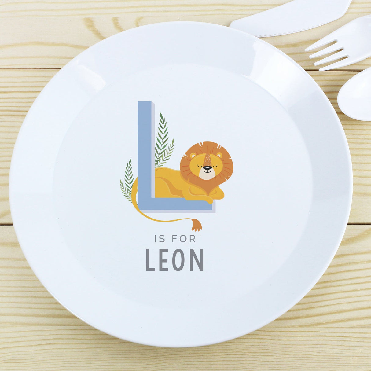 Personalised Animal Alphabet Plastic Plate: 3 - Tableware By Gift Moments