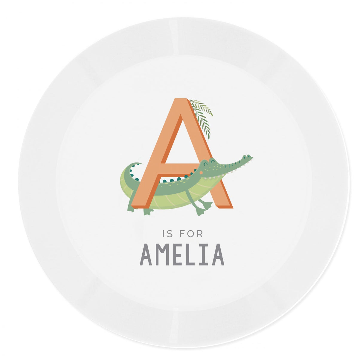 Personalised Animal Alphabet Plastic Plate: 4 - Tableware By Gift Moments