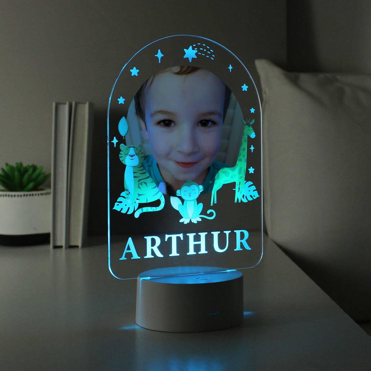 Personalised Animal Photo Upload LED Colour Changing Night Light: 8 - LED Lighting By Gift Moments