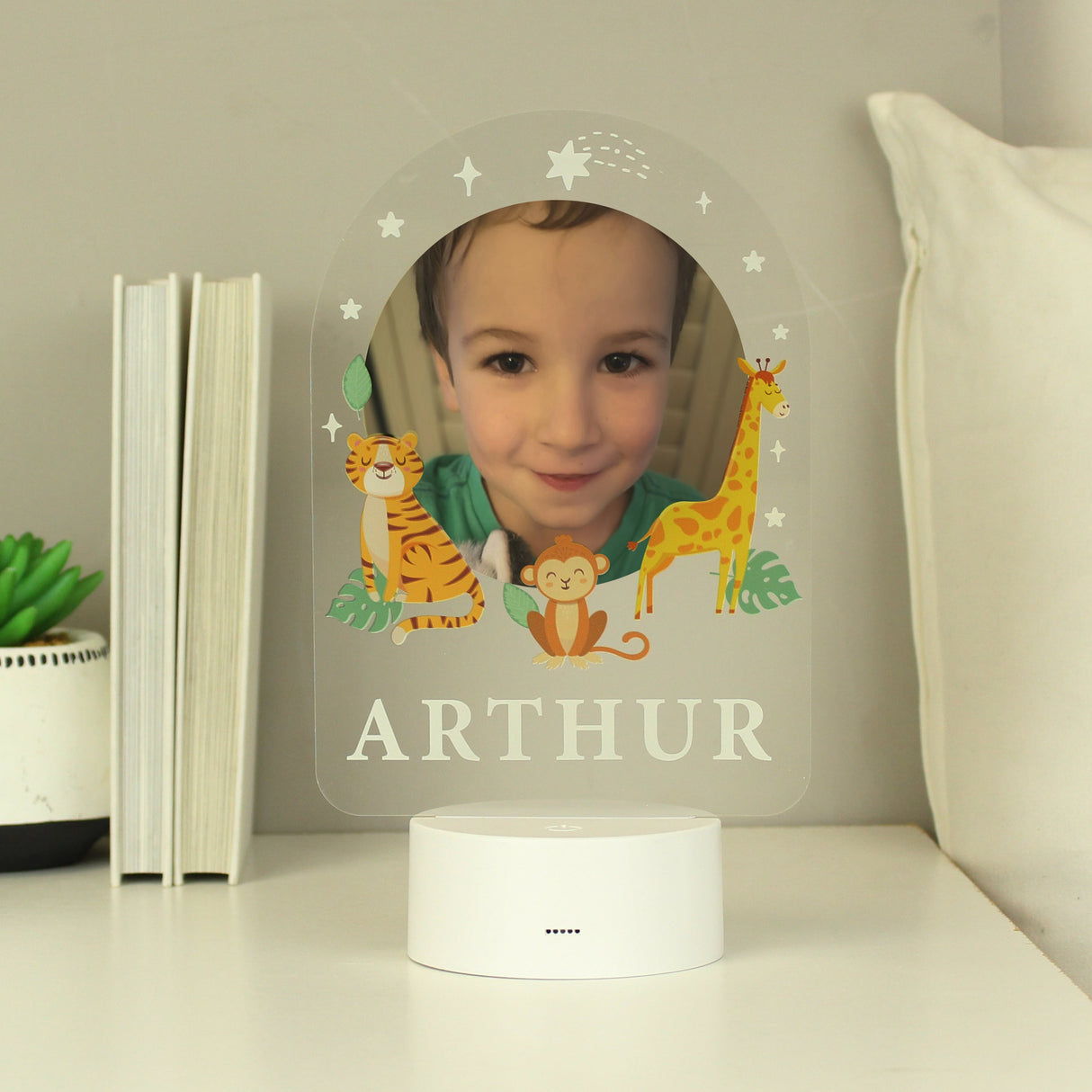 Personalised Animal Photo Upload LED Colour Changing Night Light: 7 - LED Lighting By Gift Moments