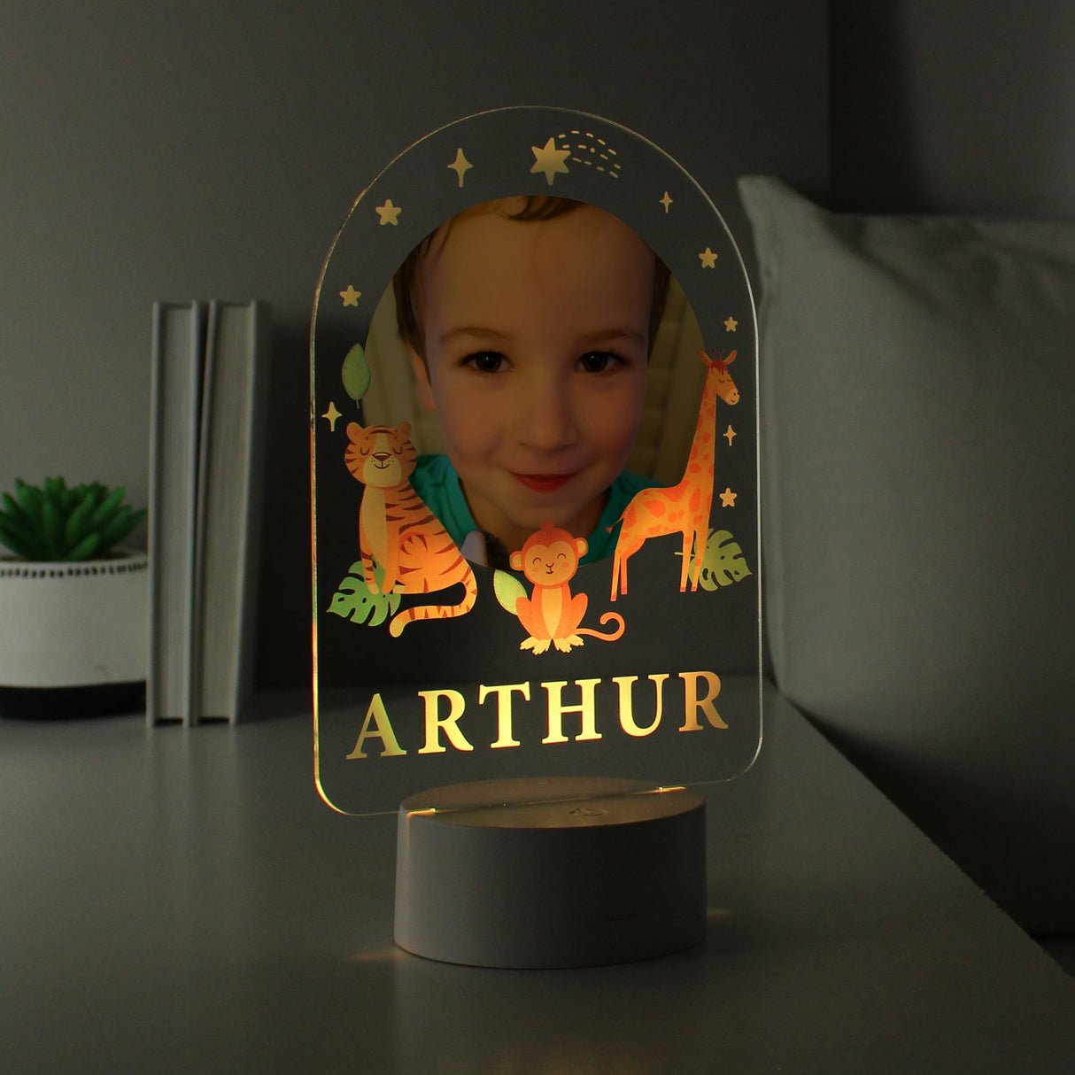 Personalised Animal Photo Upload LED Colour Changing Night Light: 5 - LED Lighting By Gift Moments