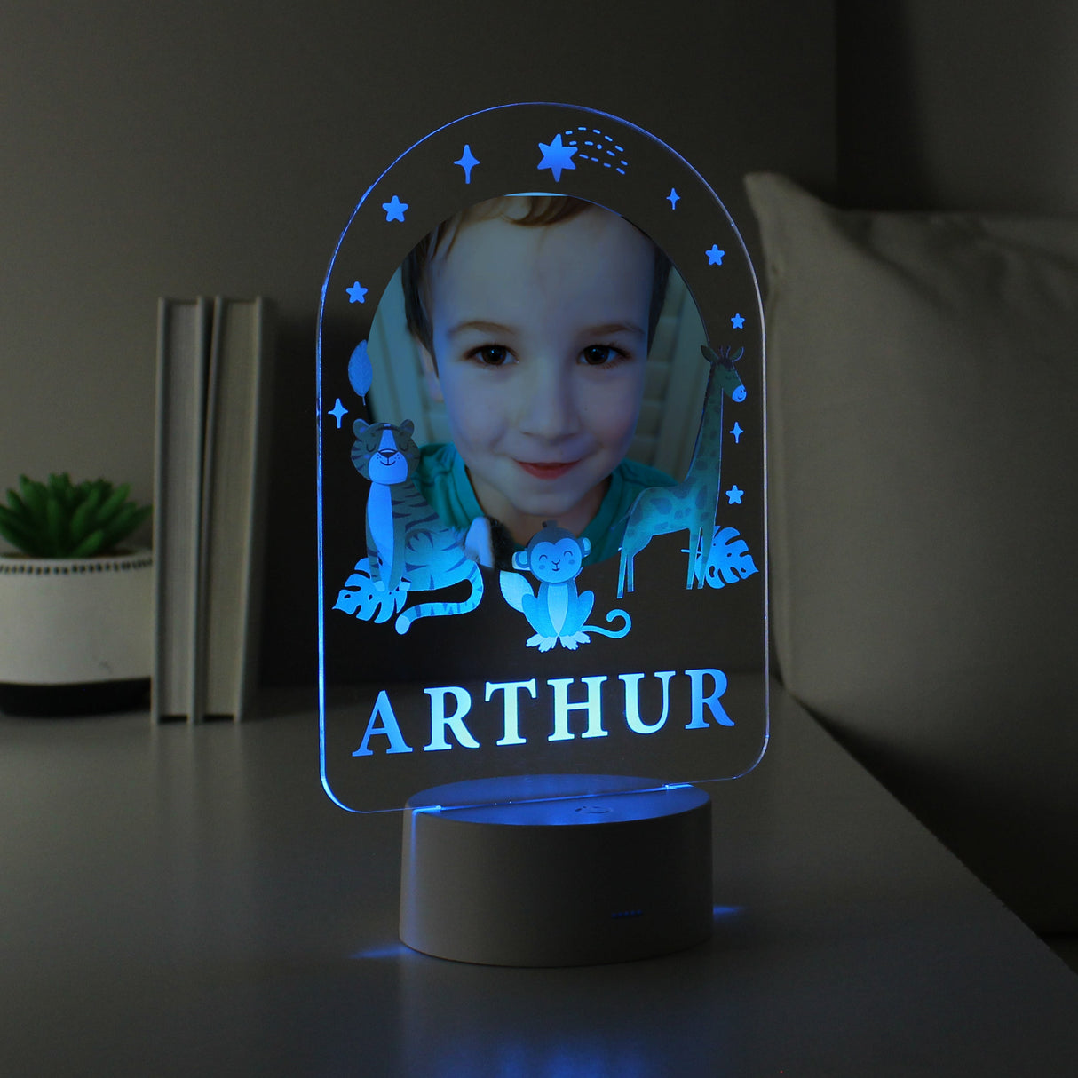Personalised Animal Photo Upload LED Colour Changing Night Light: 3 - LED Lighting By Gift Moments