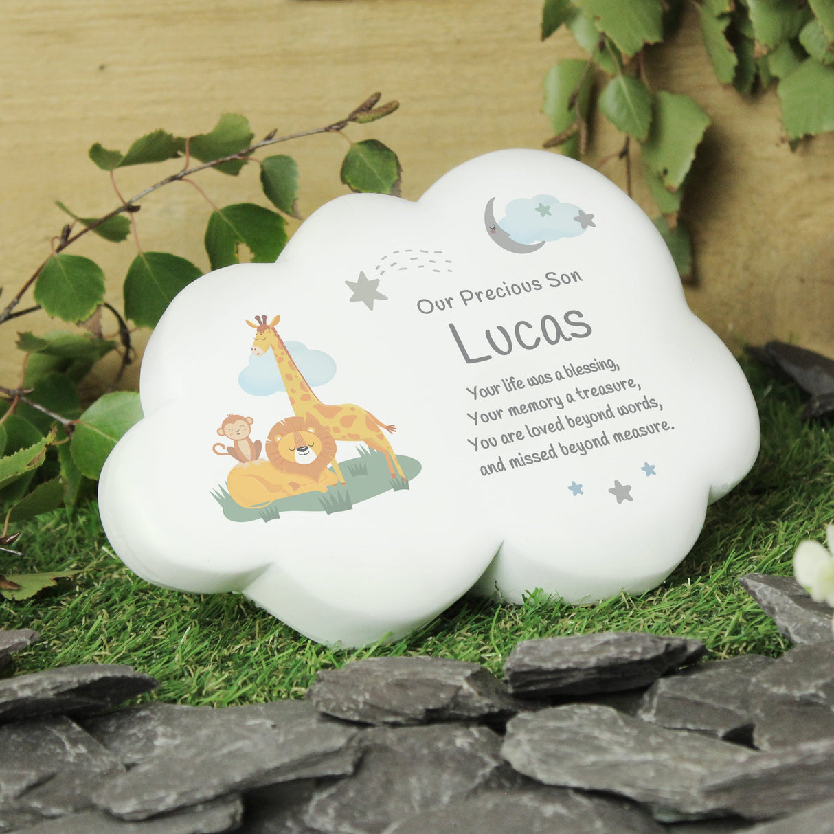 Personalised Animal Resin Memorial Cloud: 4 - Memorials By Gift Moments