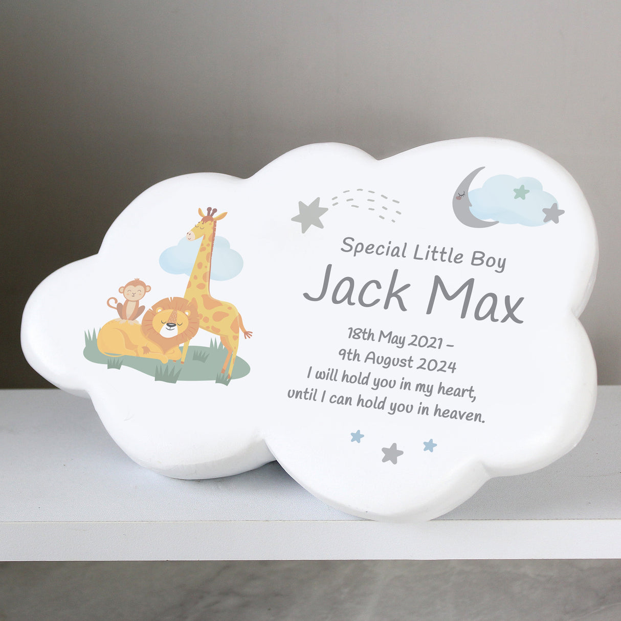 Personalised Animal Resin Memorial Cloud: 2 - Memorials By Gift Moments