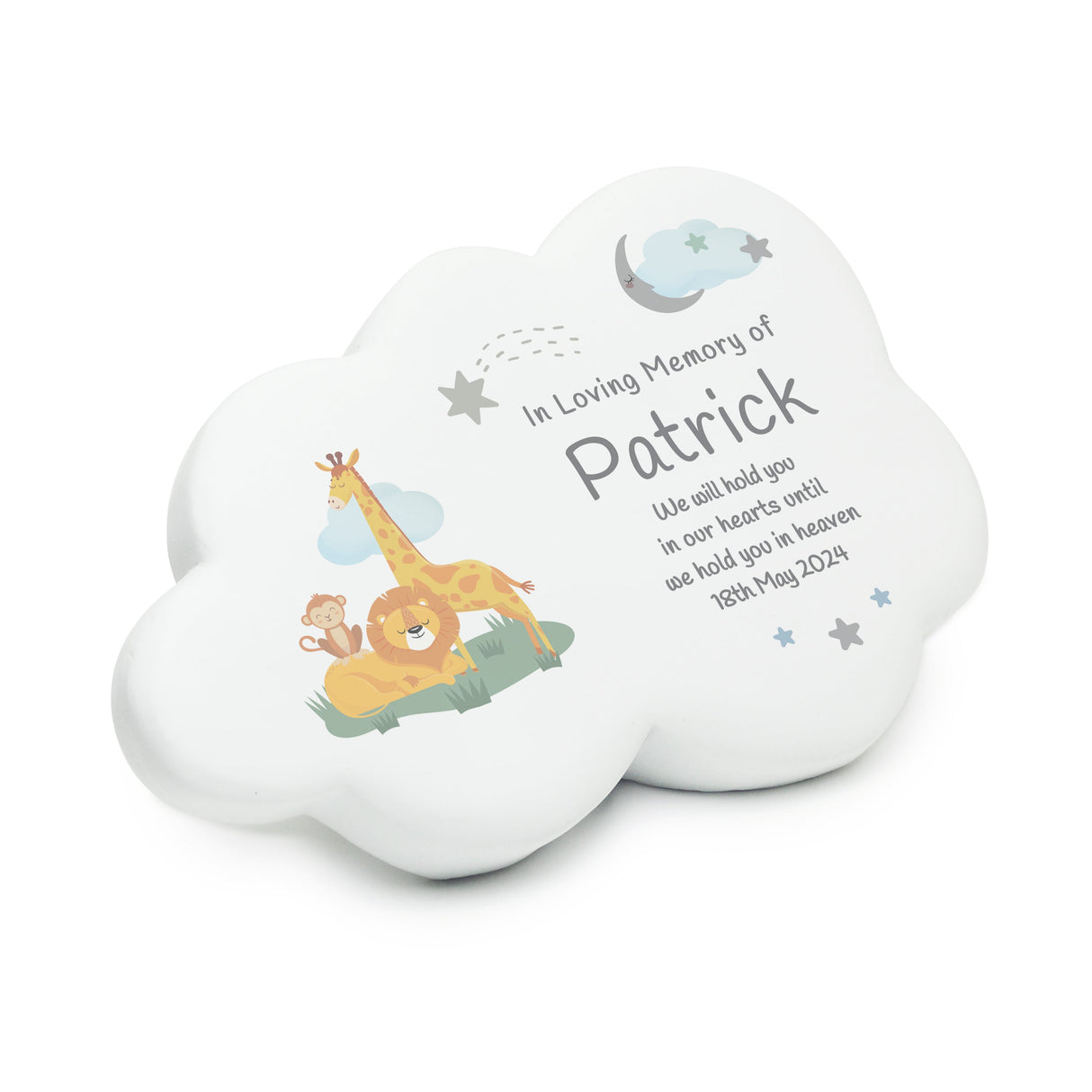 Personalised Animal Resin Memorial Cloud: 5 - Memorials By Gift Moments