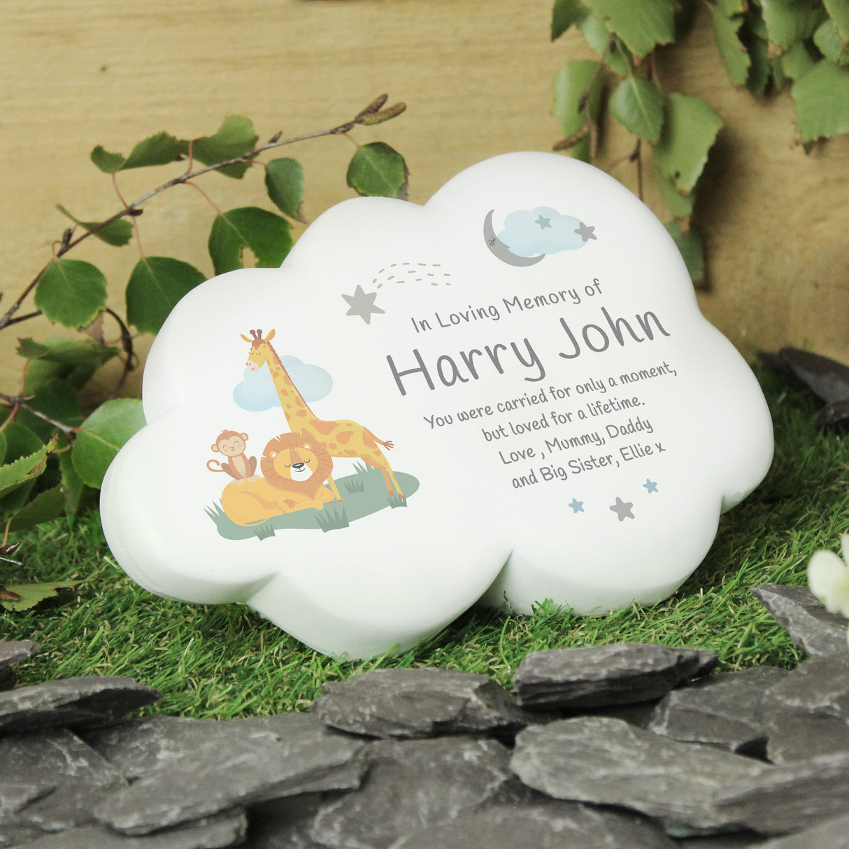 Personalised Animal Resin Memorial Cloud: 1 - Memorials By Gift Moments